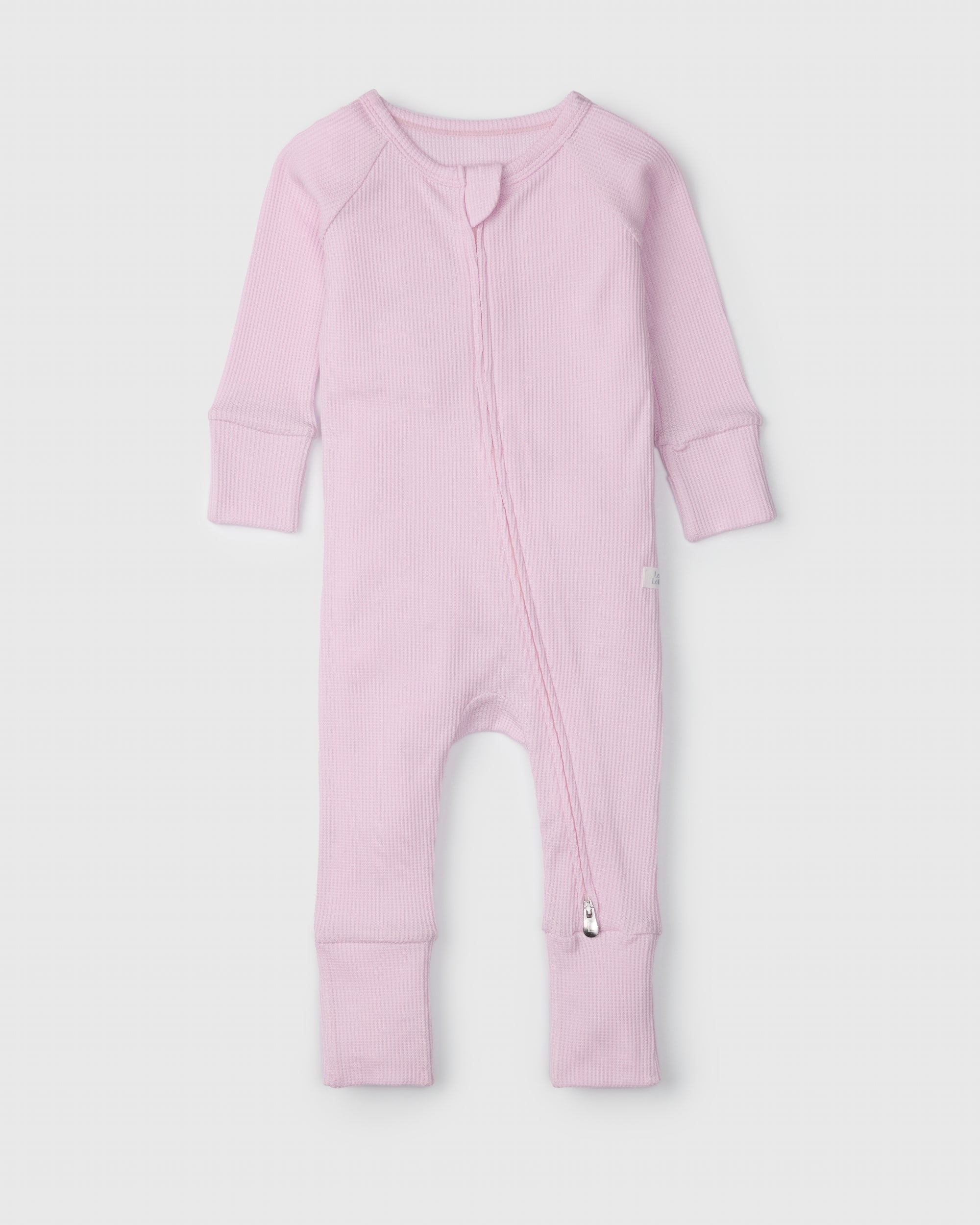 Loulou Lollipop TENCEL baby sleeper footie pajamas in Lilac — front view on white background