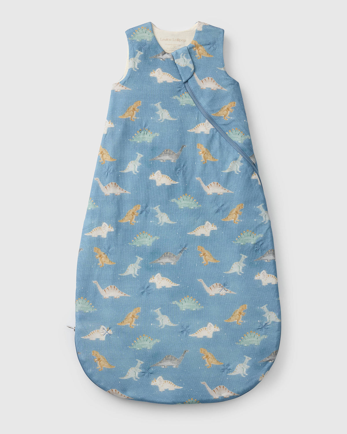 Loulou Lollipop TENCEL 1.0 TOG baby sleep bag in Dinosaur Stomp — front view on white background