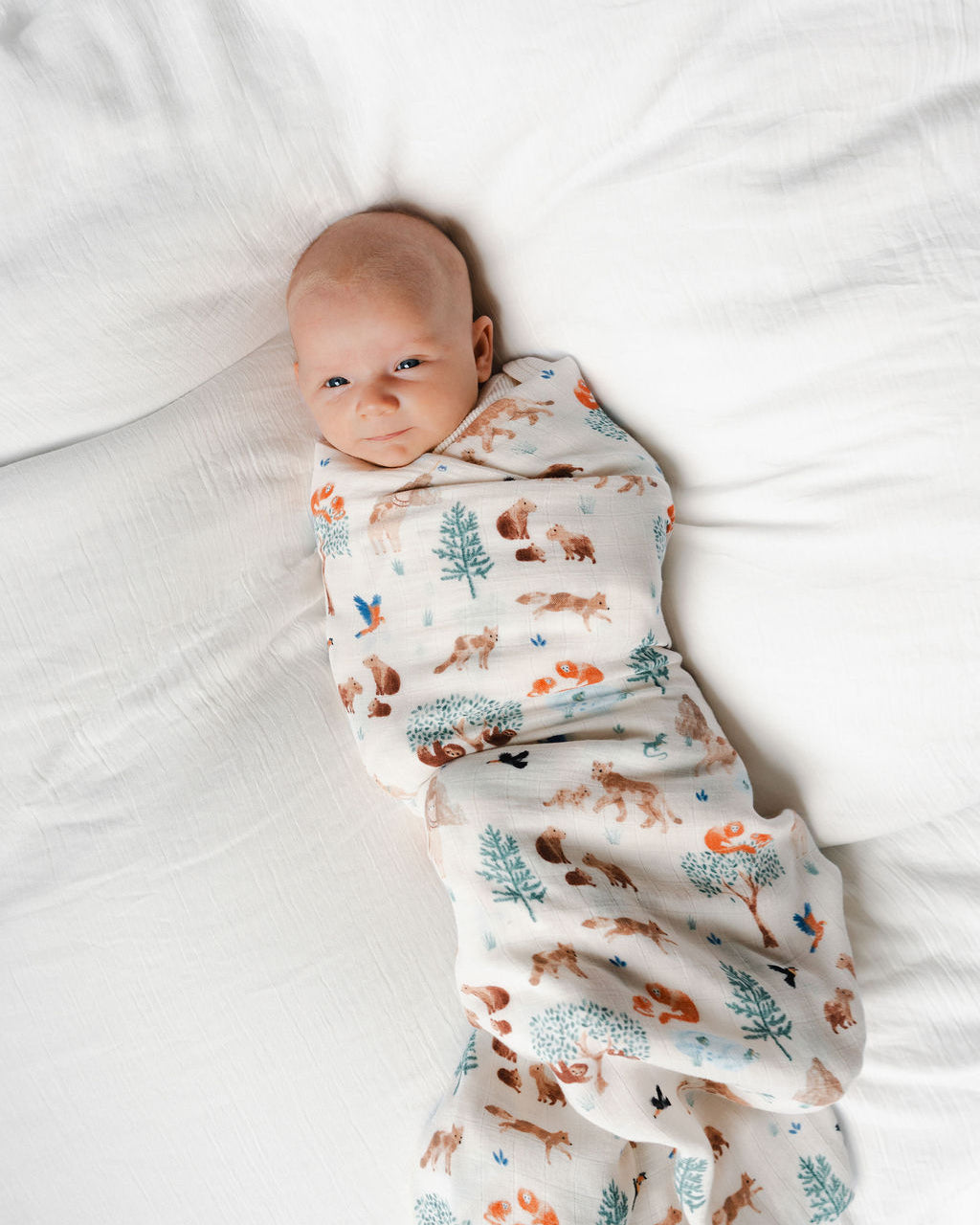 Baby Muslin Swaddle Blanket - Llama Adventures