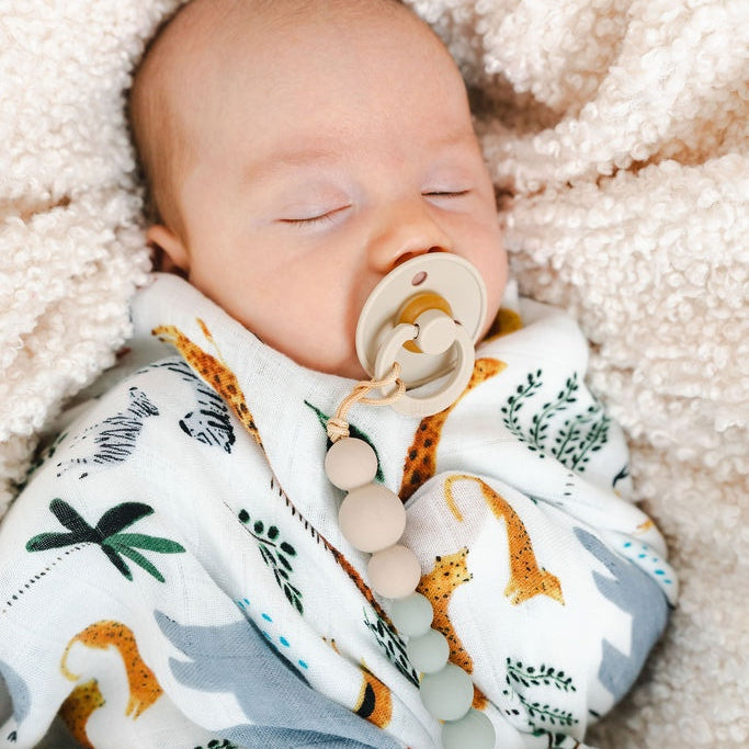 Baby Muslin Swaddling Blanket - Safari Jugnel