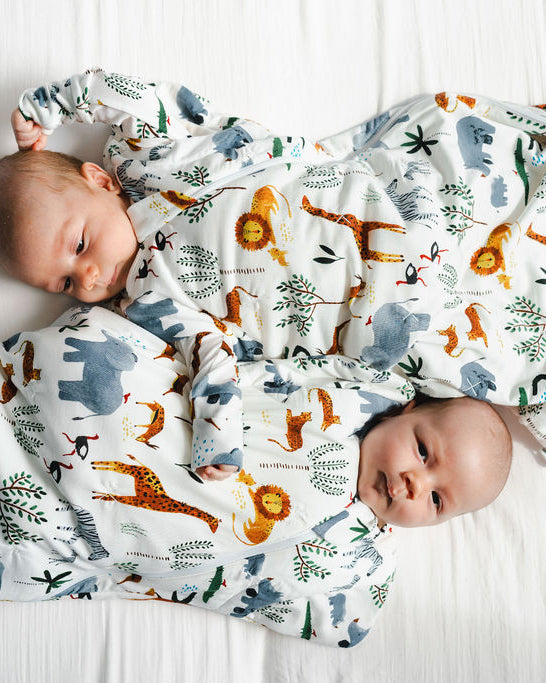 Baby Swaddle Wrap and 1.0 Tog Sleep Sack - Safari Jungle