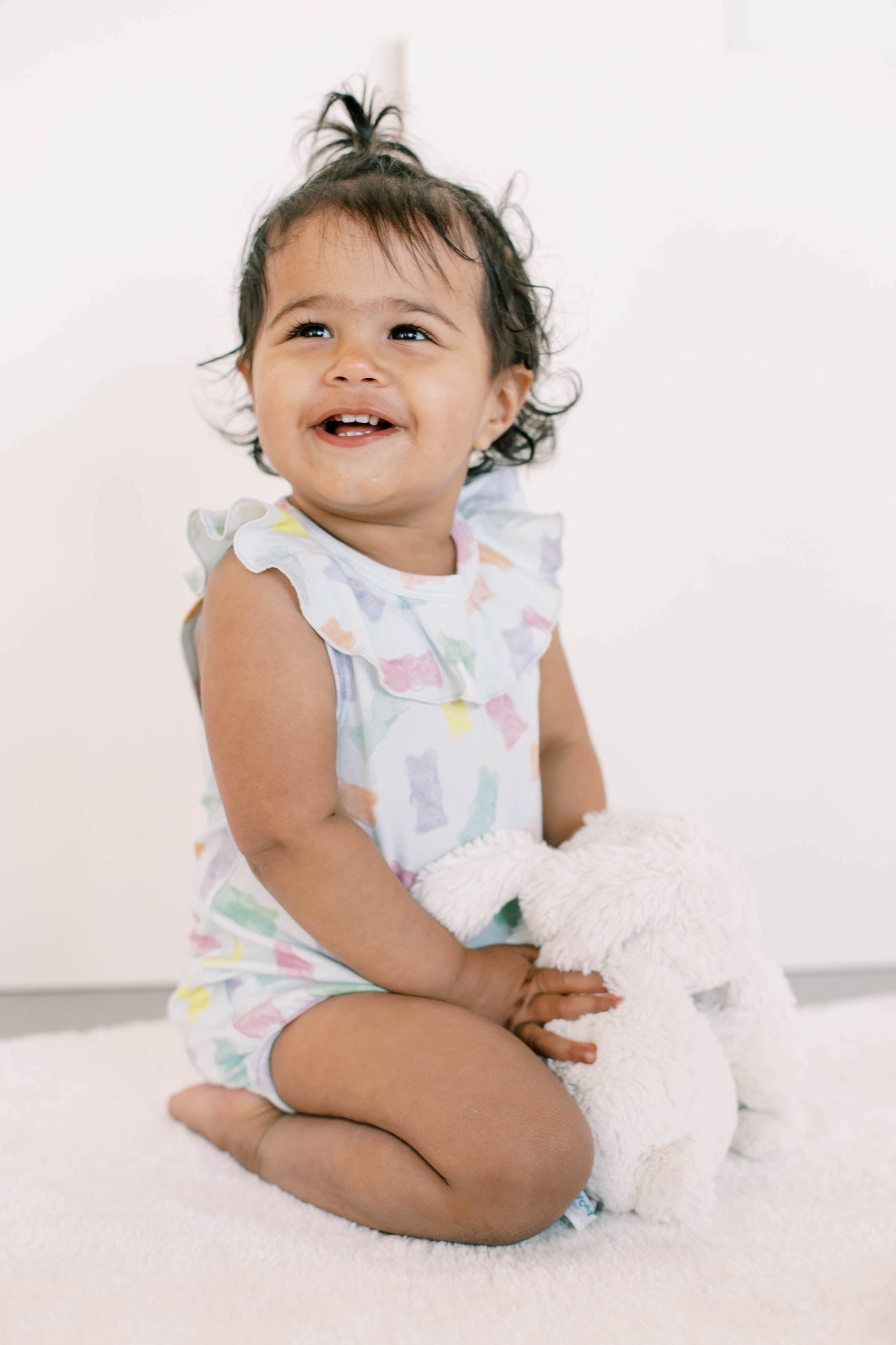 Combinaison à manches courtes avec 4 et bulles d'air - Oursons de gomme - %variable1