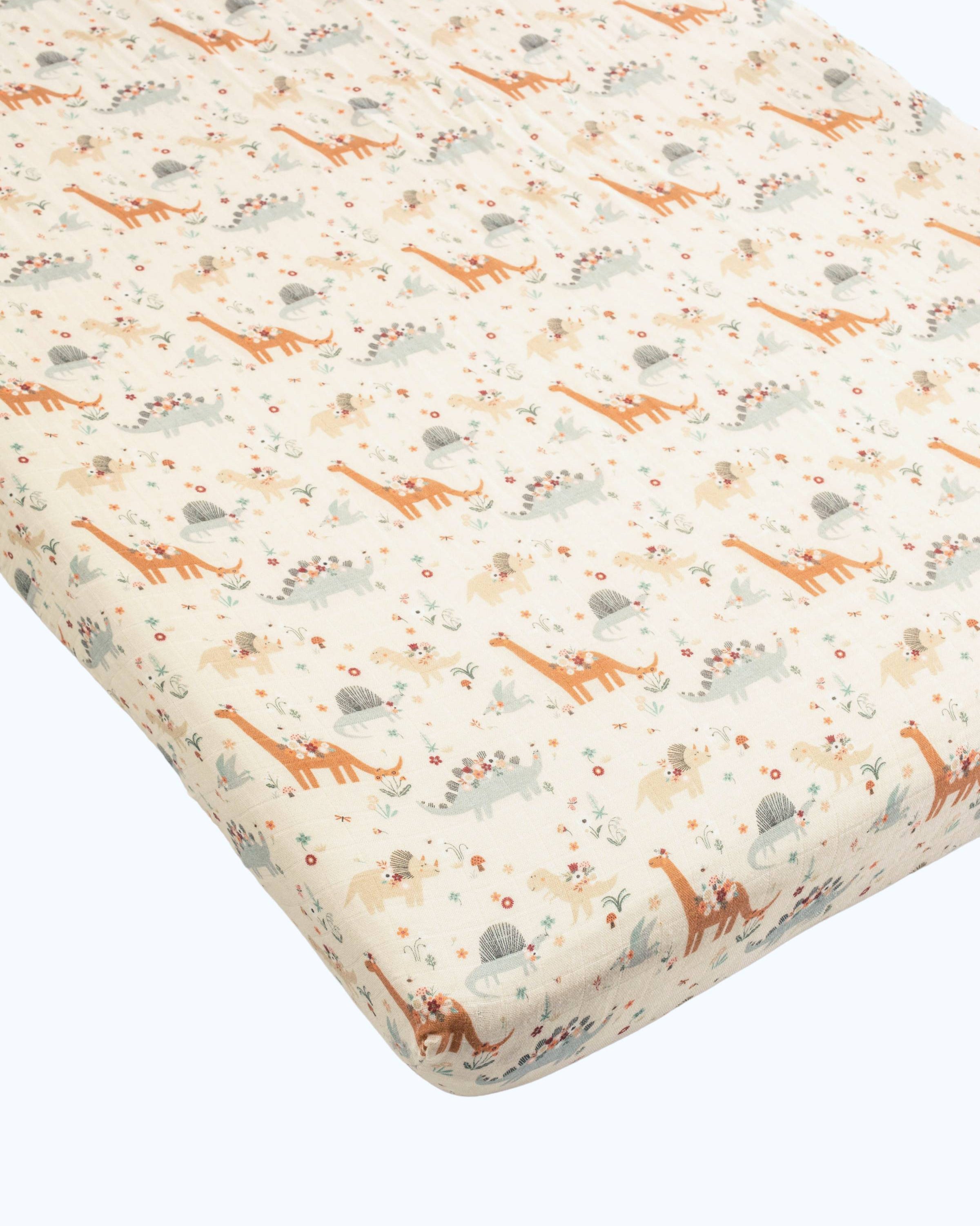 Muslin-Fitted-Crib-Sheet-Baby-Dinomite-1