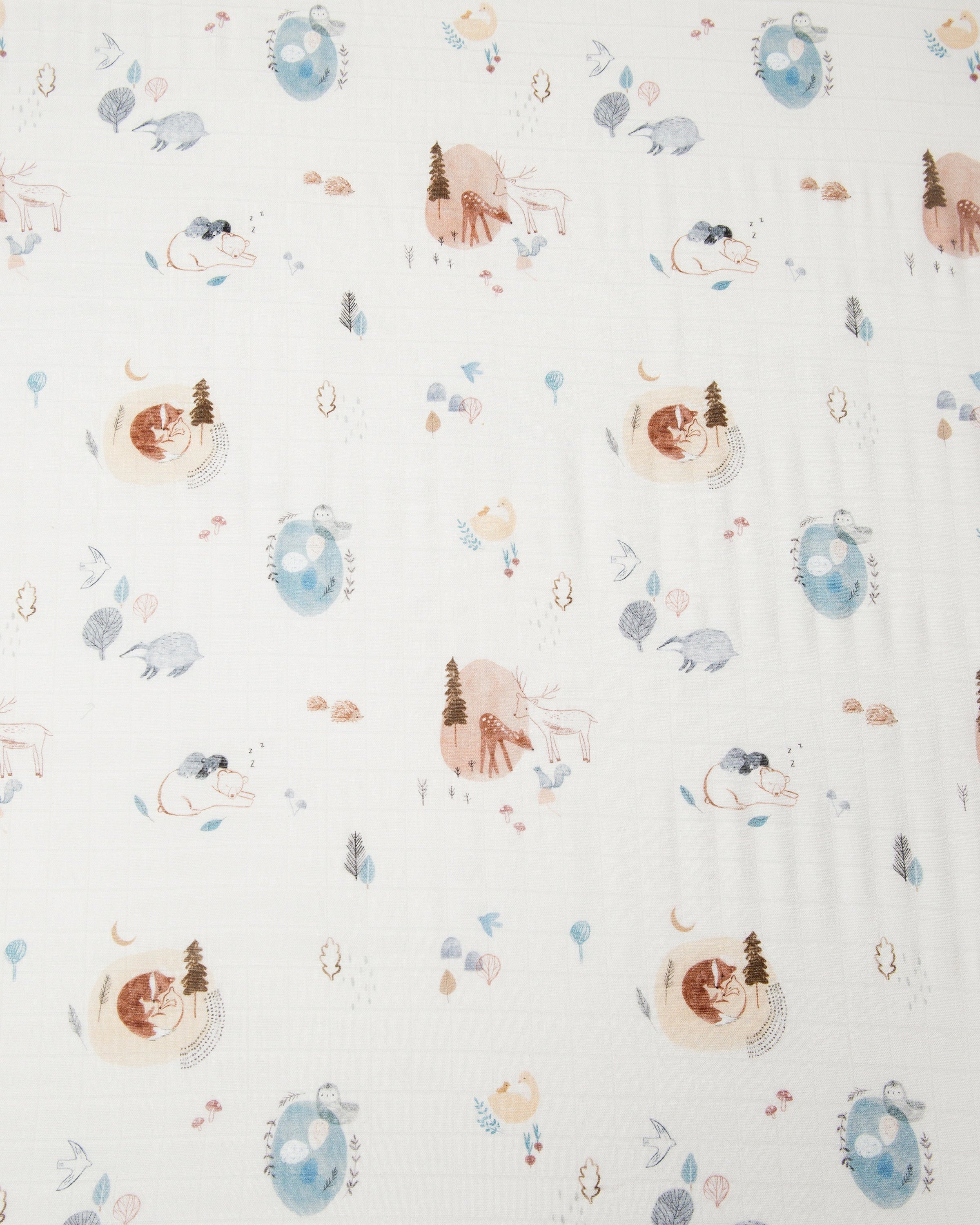 Muslin-Fitted-Crib-Sheet-Cozy-Forest-2