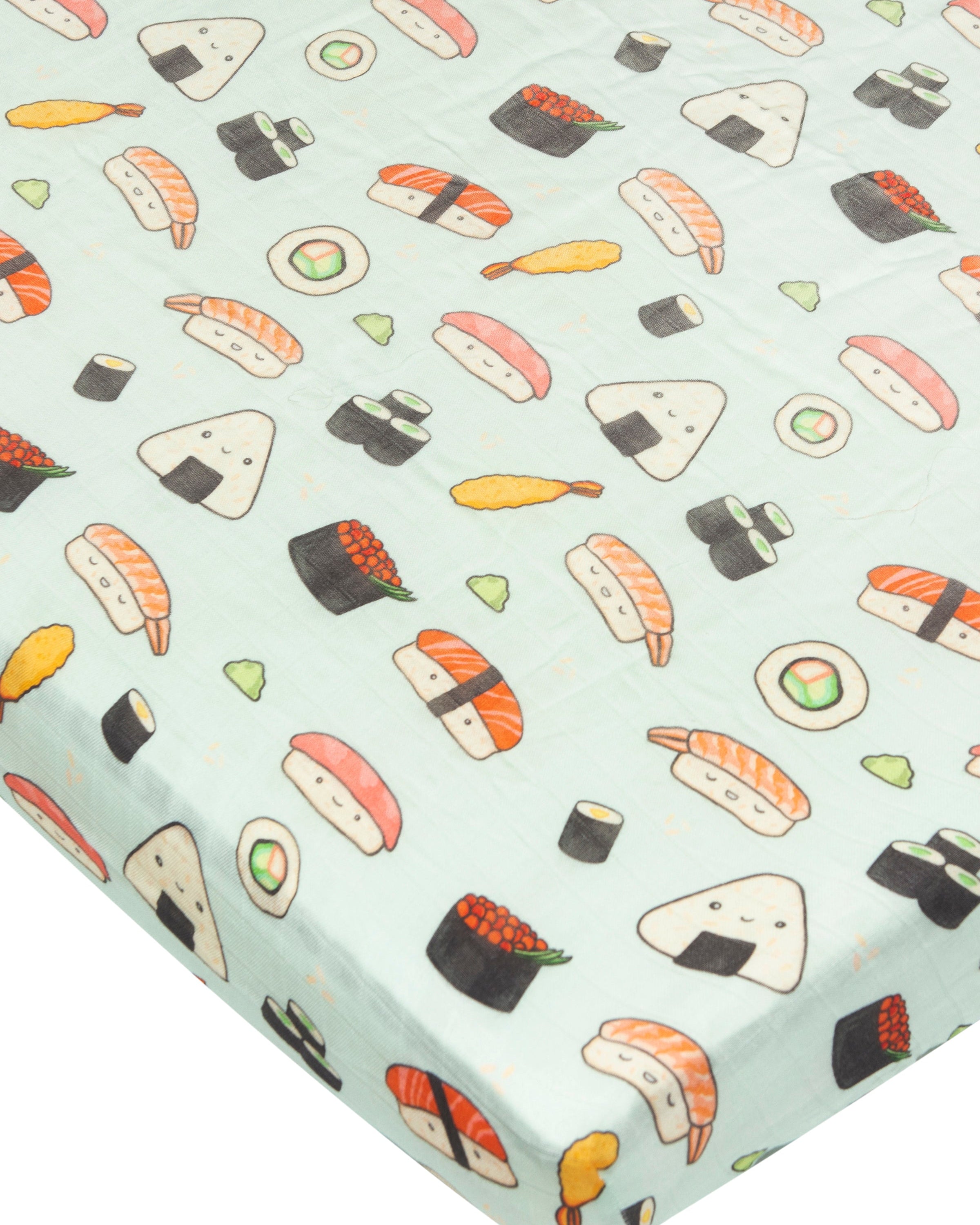 Muslin-Fitted-Crib-Sheet-Sushi-1