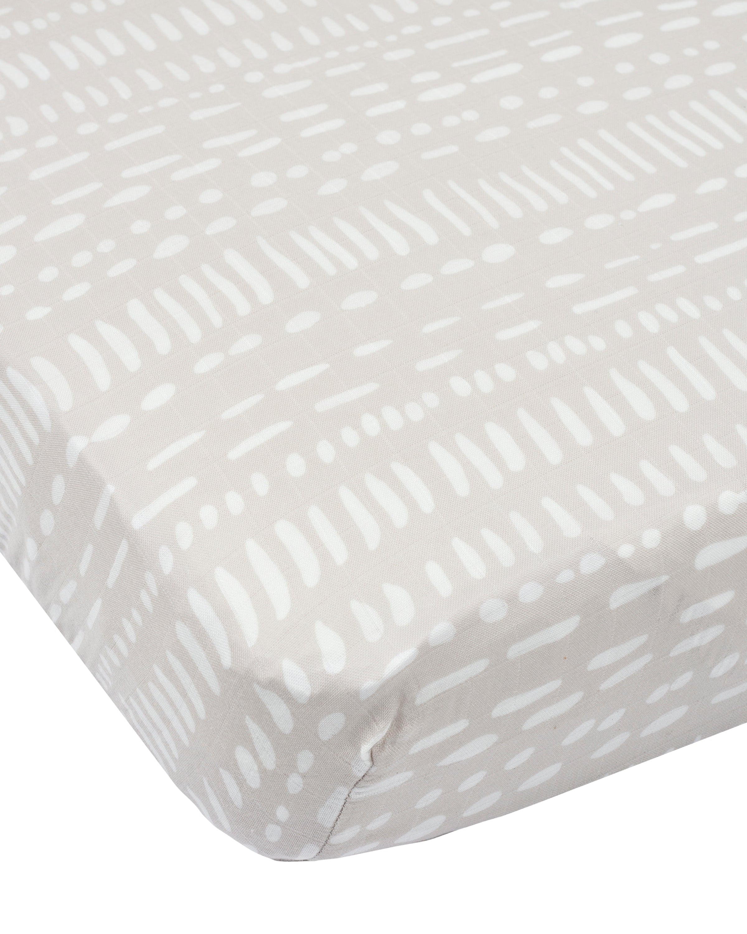 Muslin-Fitted-Crib-Sheet-Grey-Mudcloth-1