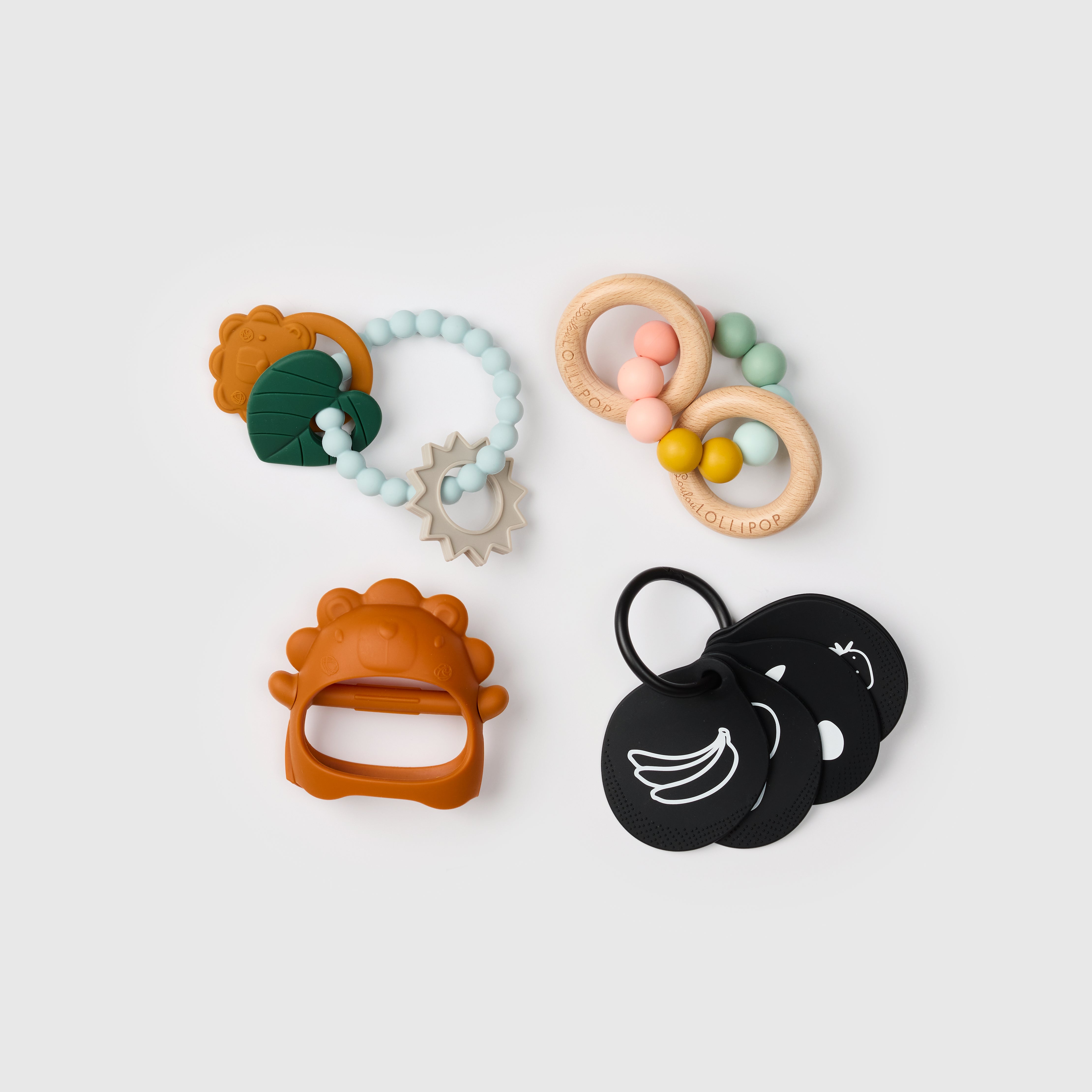 Loulou Lollipop Soothing Development Bundle in Lion — front view on white background