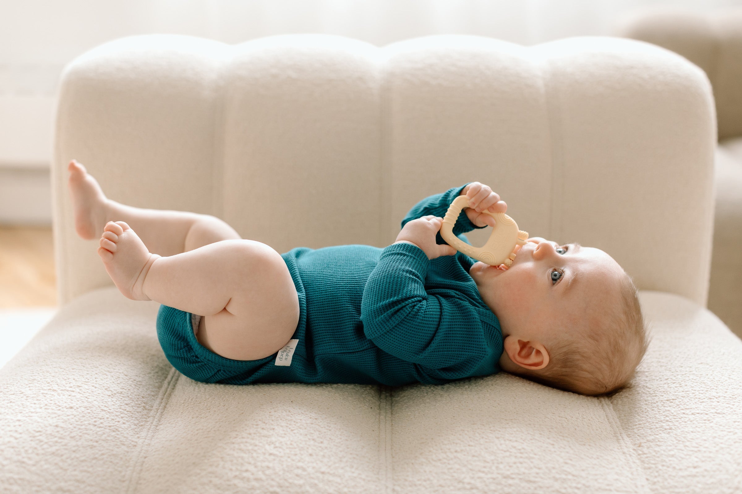 Gaufre-Combinaison à manches longues-Peacock-1