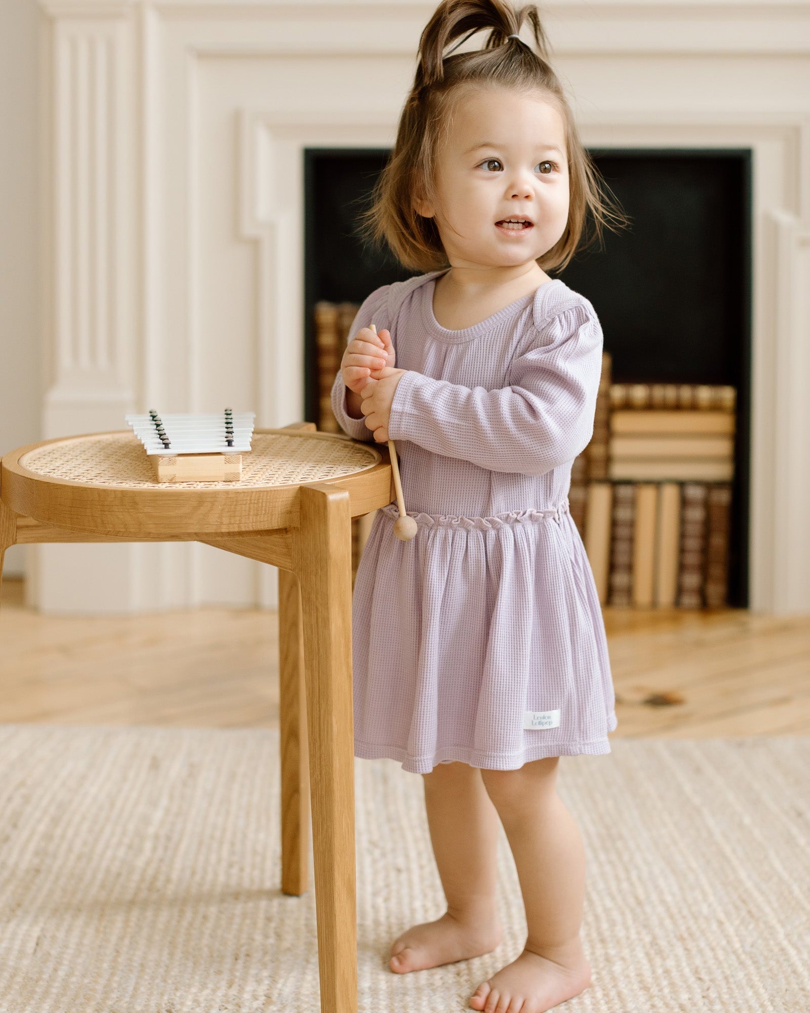 Waffle-Long-Sleeve-Bodysuit-Dress-Lavender-3