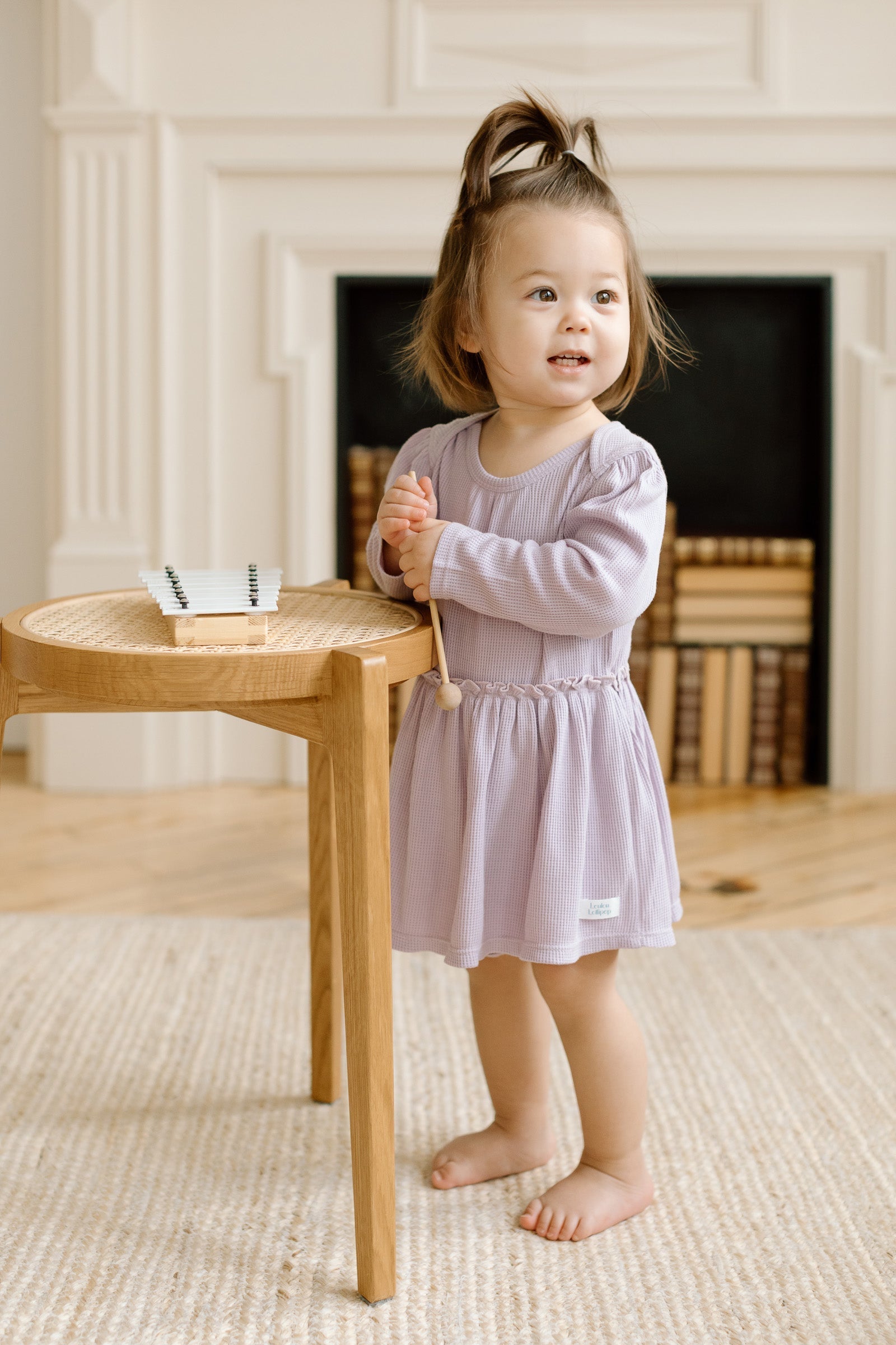 3 gaufrée à manches longues-Lavande-%variable1