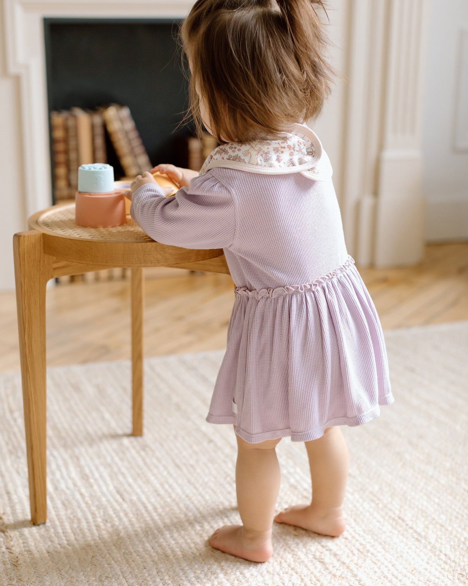 Waffle-Long-Sleeve-Bodysuit-Dress-Lavender-2