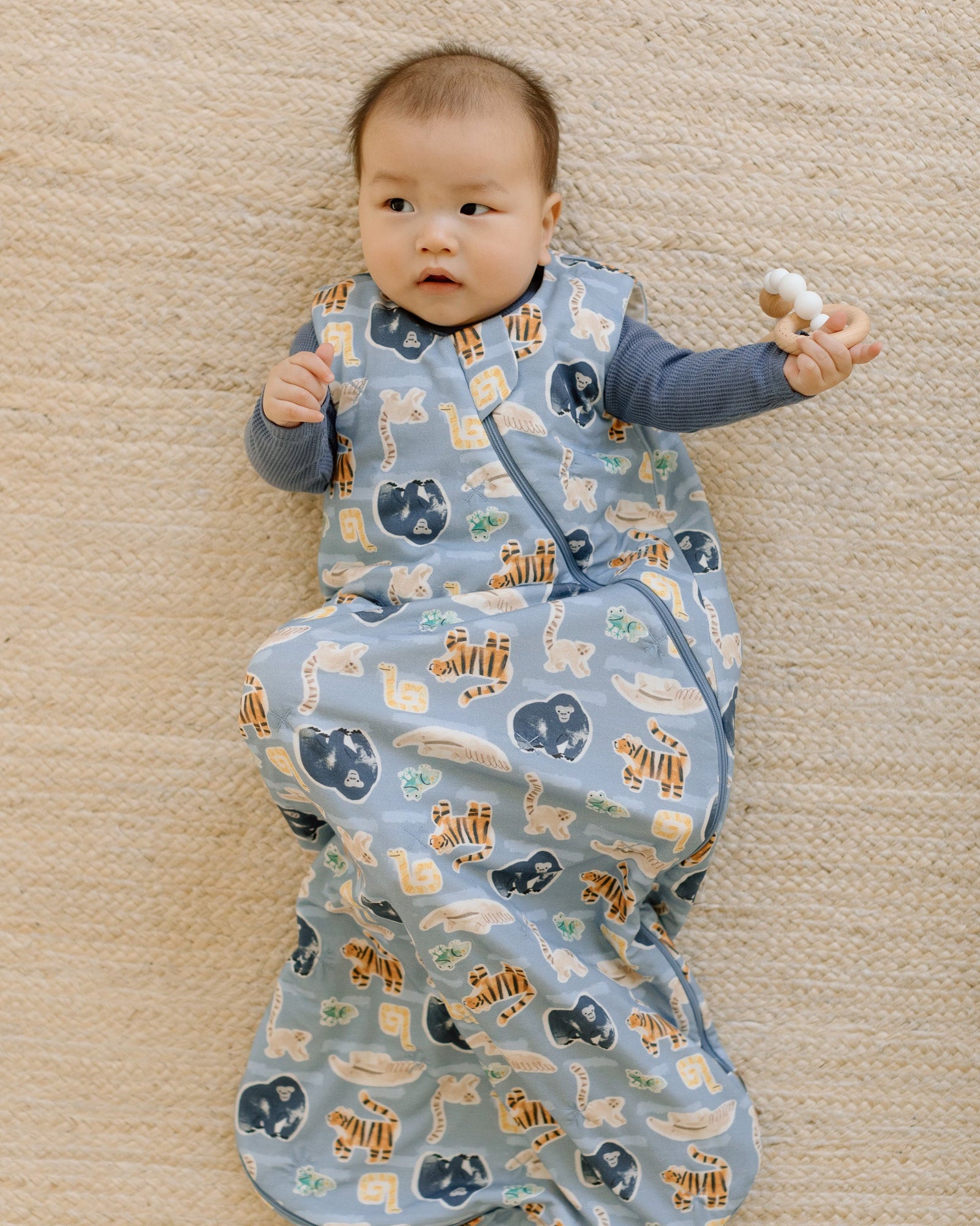 Muslin-Lightweight-Sleep-Bags-0.5-TOG-Jungle-Friends-1