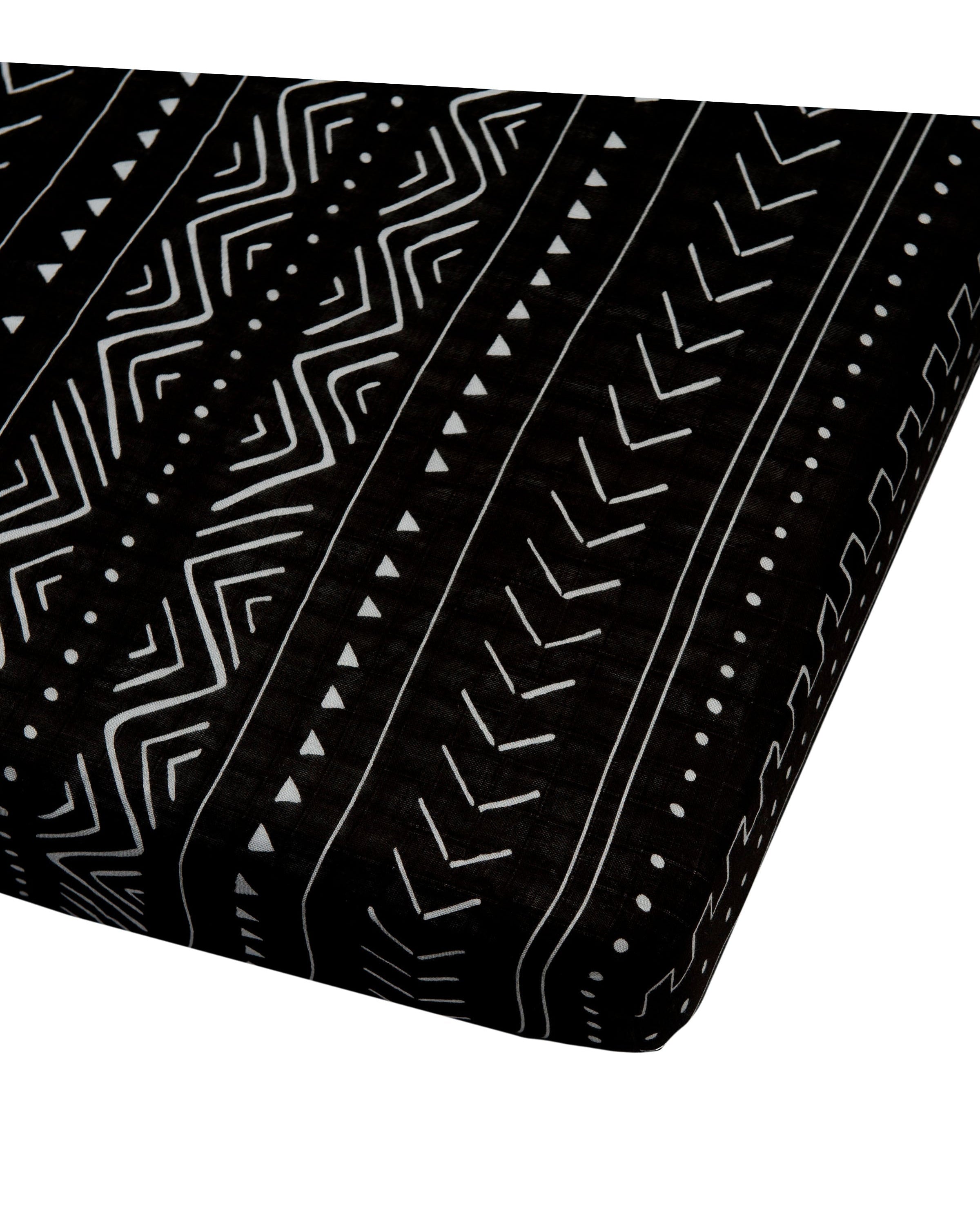 Muslin-Fitted-Crib-Sheet-Black-Mudcloth-1
