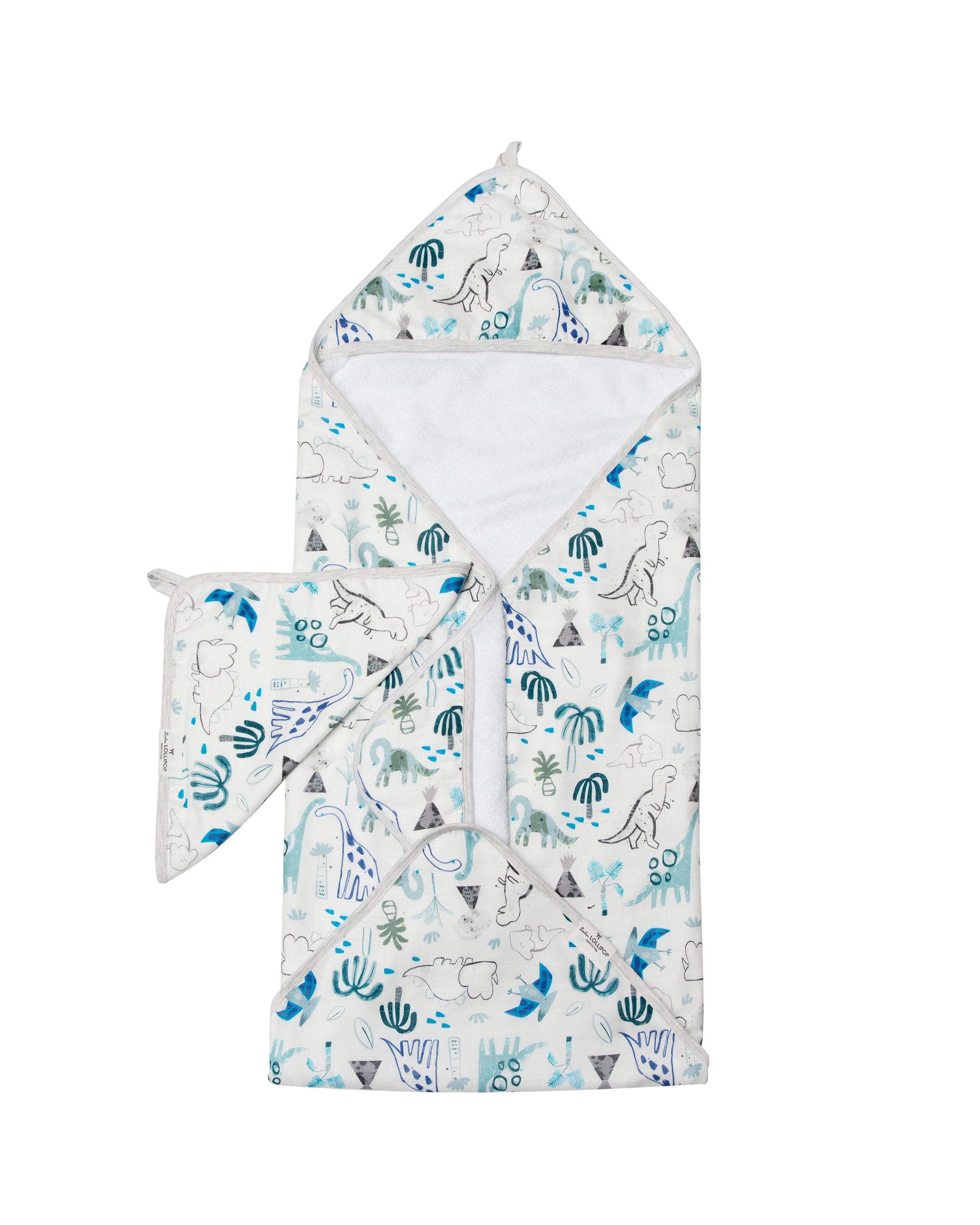 Ensemble de serviettes à capuche-Dinosaures-1