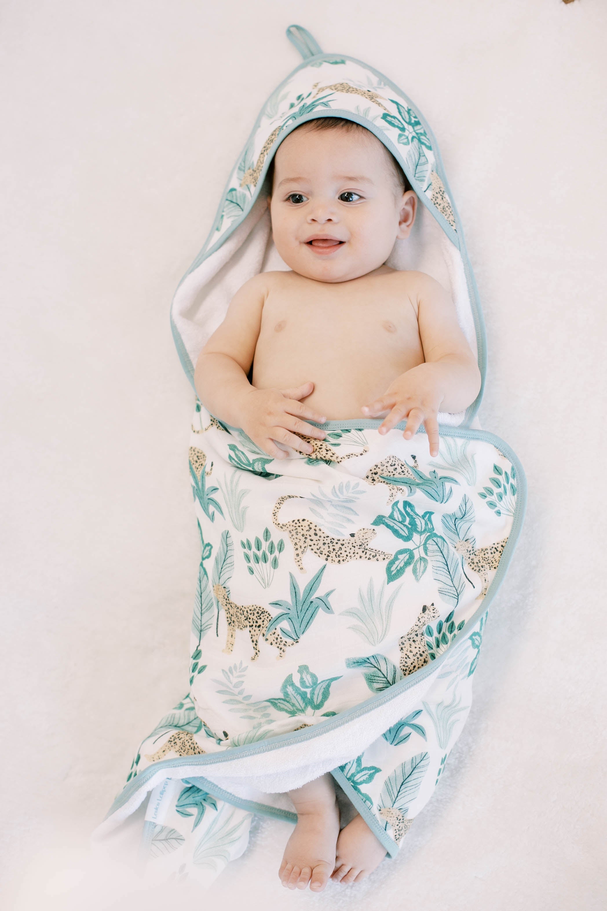 Ensemble 5 serviettes à capuchon - Jungle tropicale-5%.