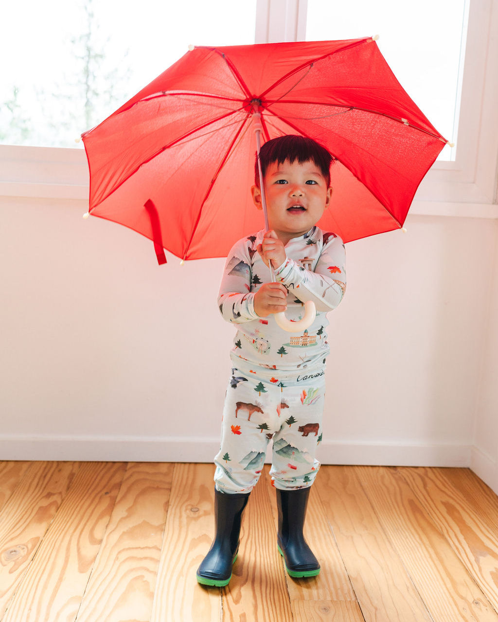Kids Long Sleeve Pajama - Canada All Over Print
