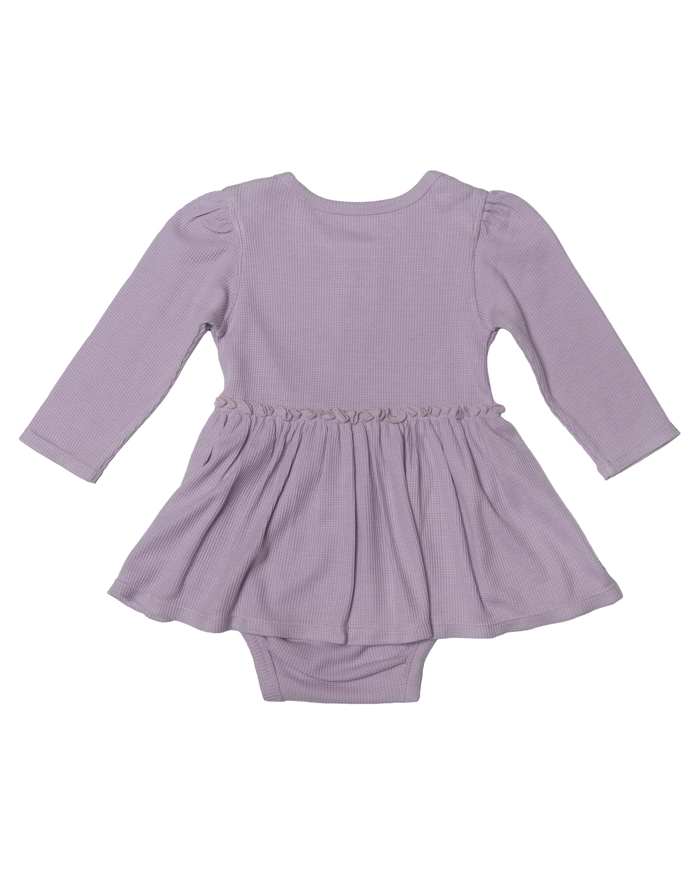 Waffle-Long-Sleeve-Bodysuit-Dress-Lavender-4