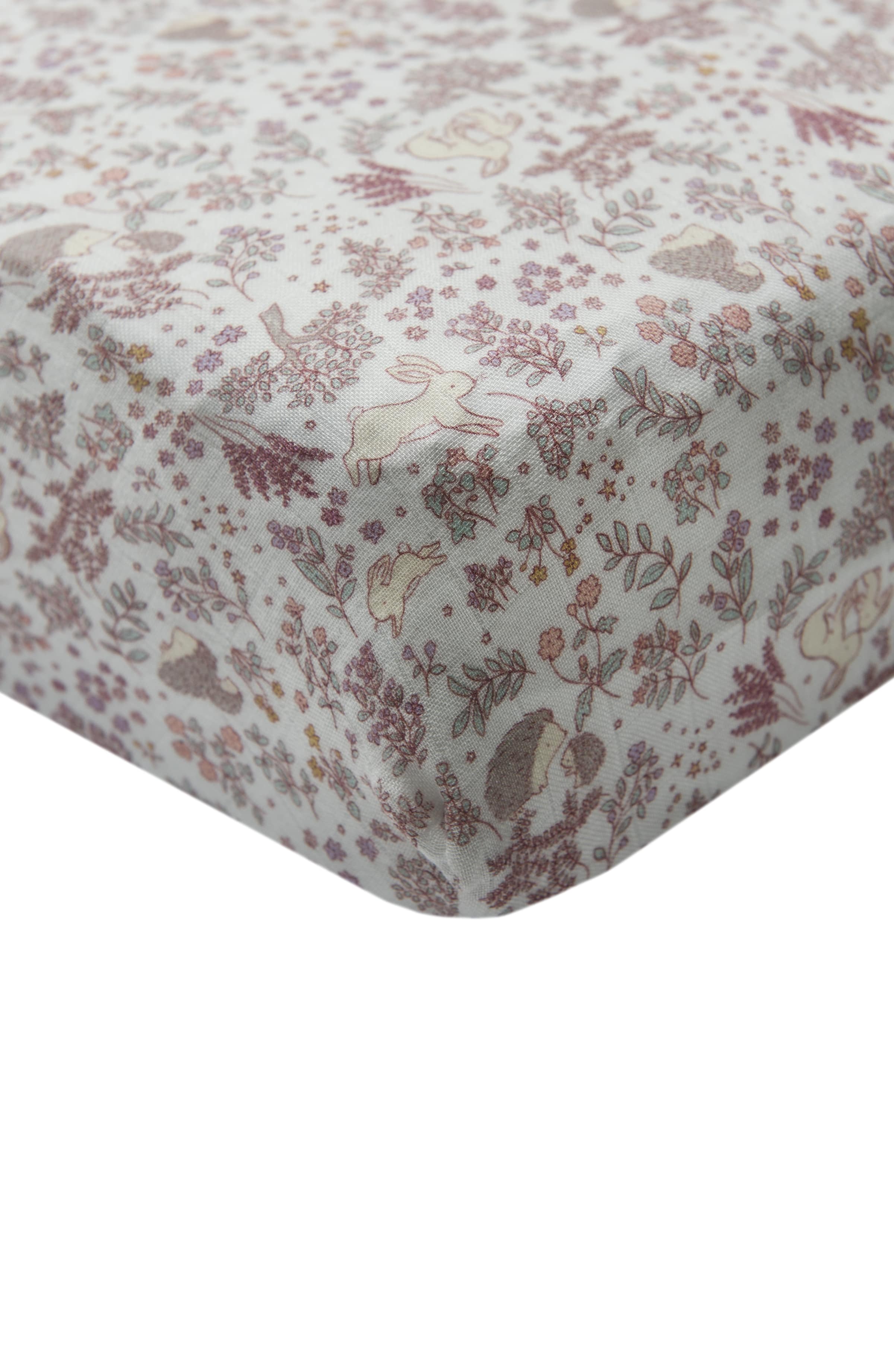 Drap de berceau en mousseline - Hedgehog-Forest-2