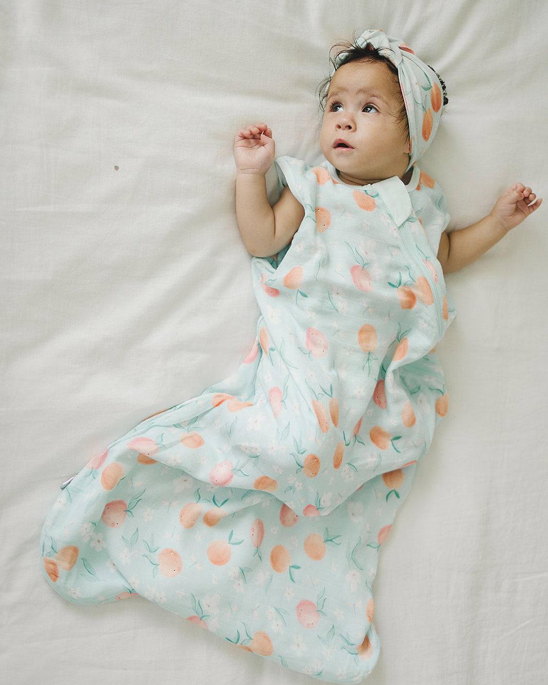 Muslin-Lightweight-Sleep-Bags-0.5-TOG-Peaches-1