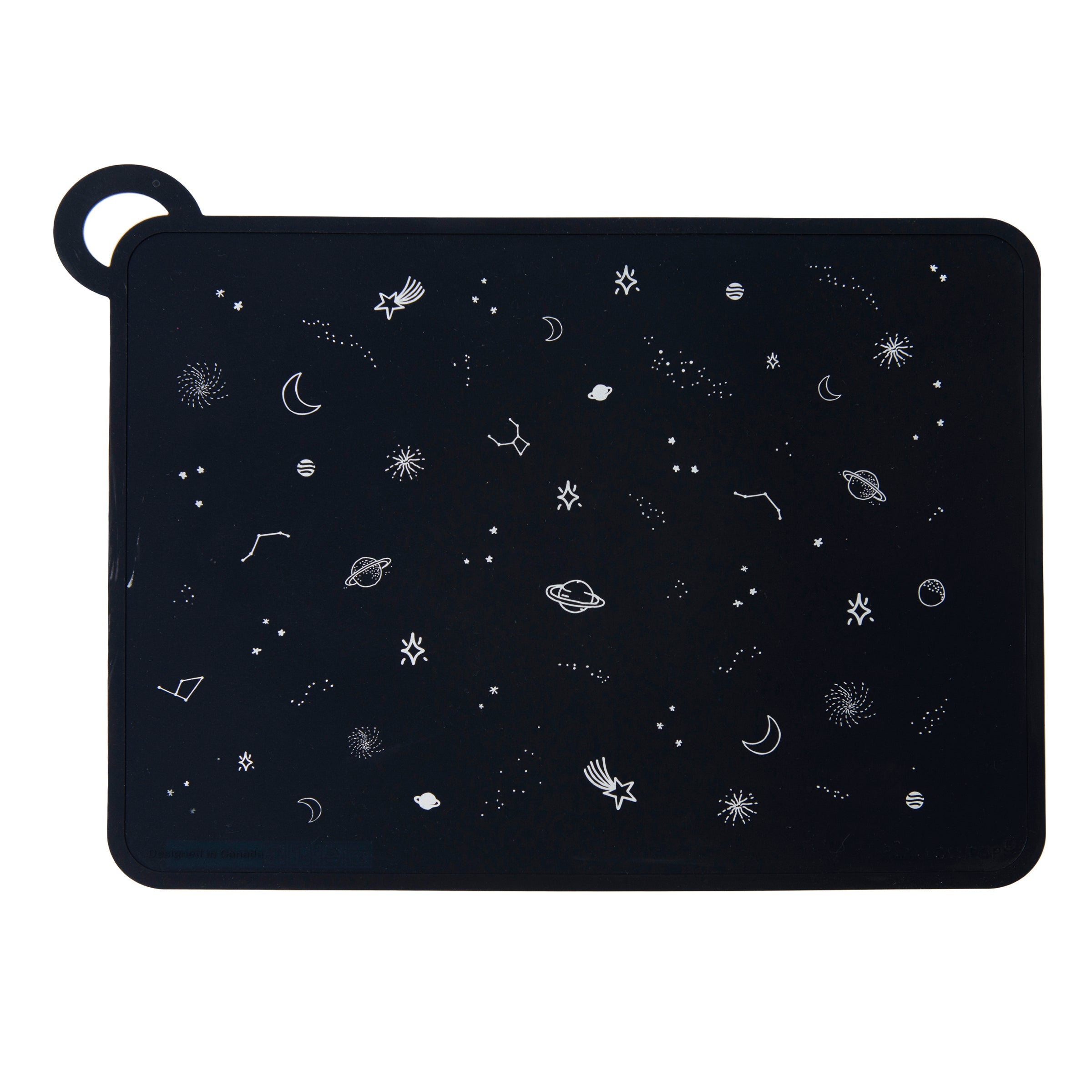 Loulou Lollipop Placemat in Space — front view on white background