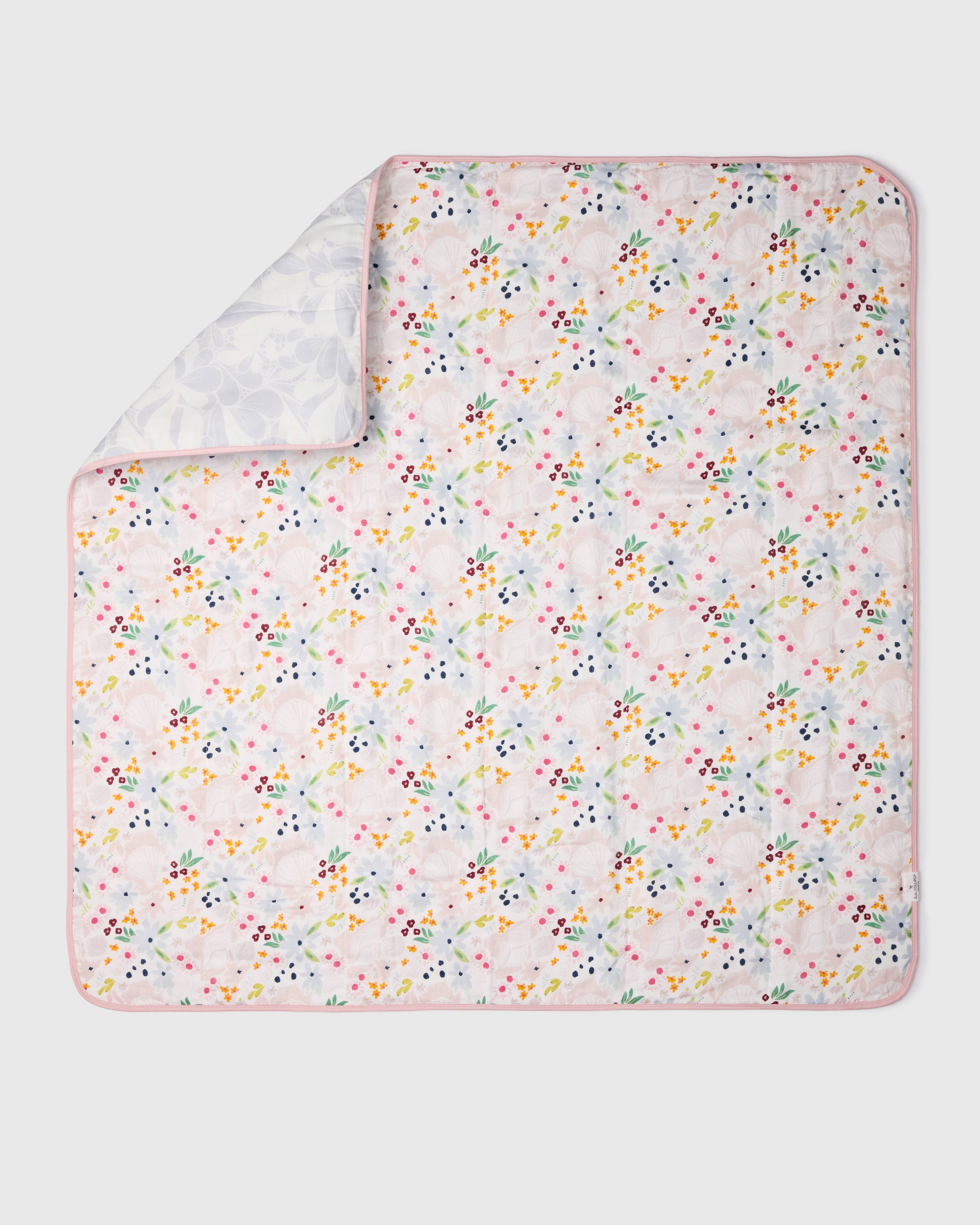 Mousseline de soie - Coquille - Fleuri - 1