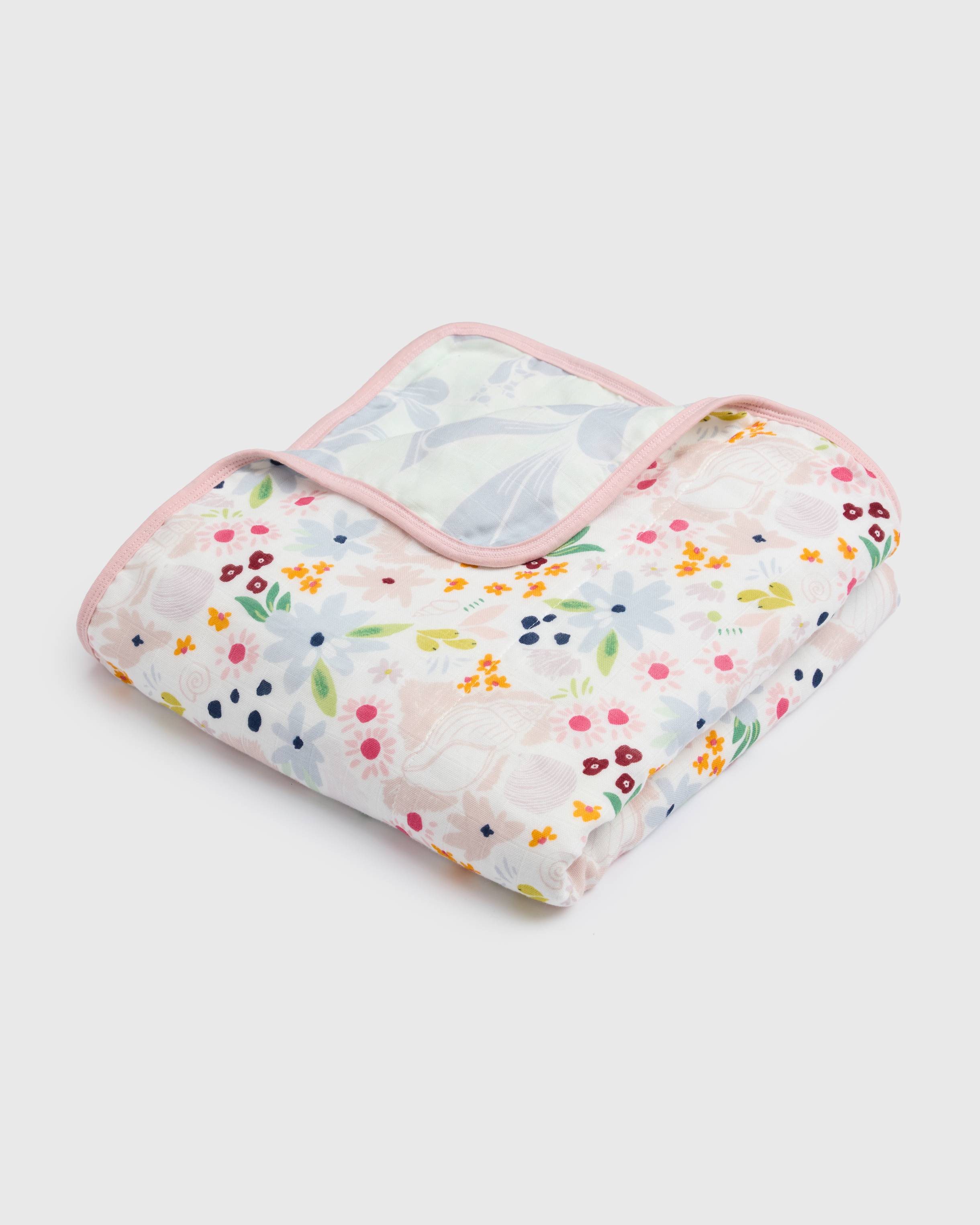 Mousseline de coton - Coquille - Fleuri - 3