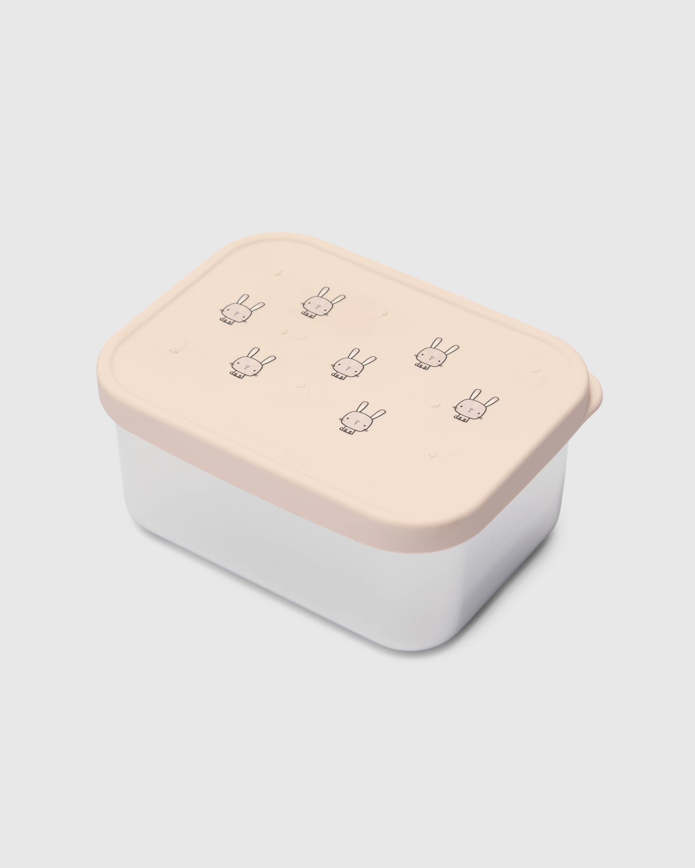Loulou Lollipop Snack Box in Bunny — front view on white background