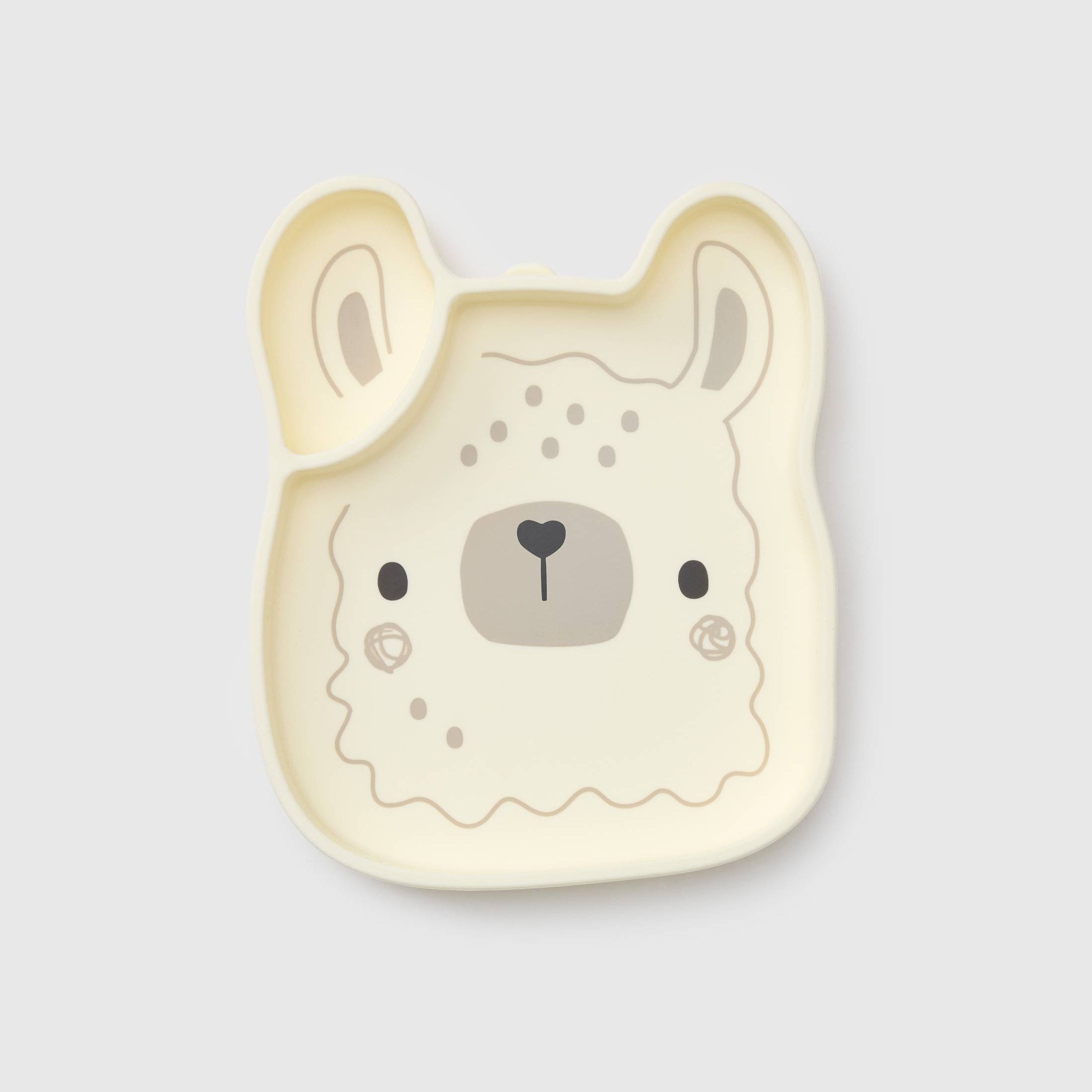Loulou Lollipop Snack Plate in Lane Llama — front view on white background