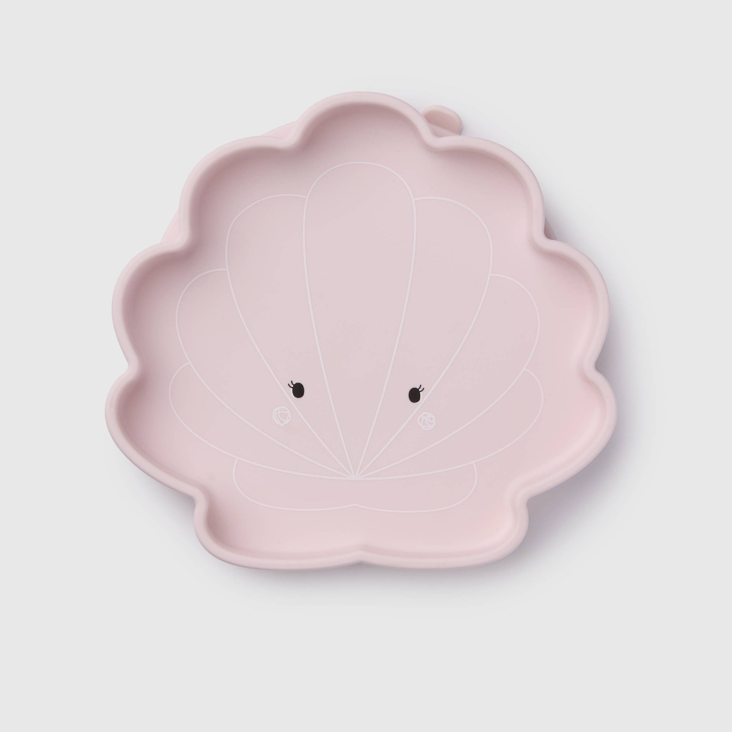 Loulou Lollipop Snack Plate in Skylar Shell — front view on white background