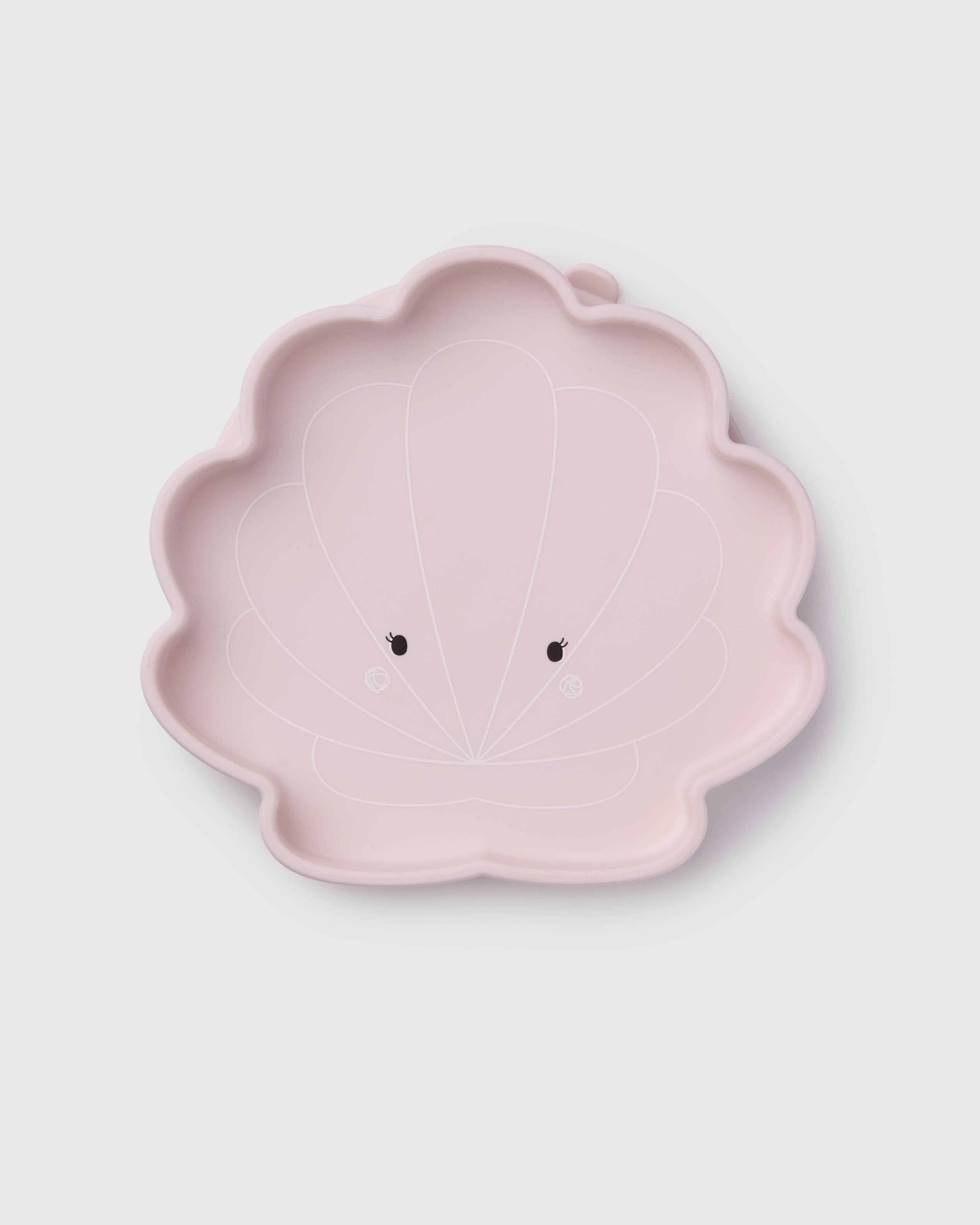Loulou Lollipop Snack Plate in Skylar Shell — front view on white background