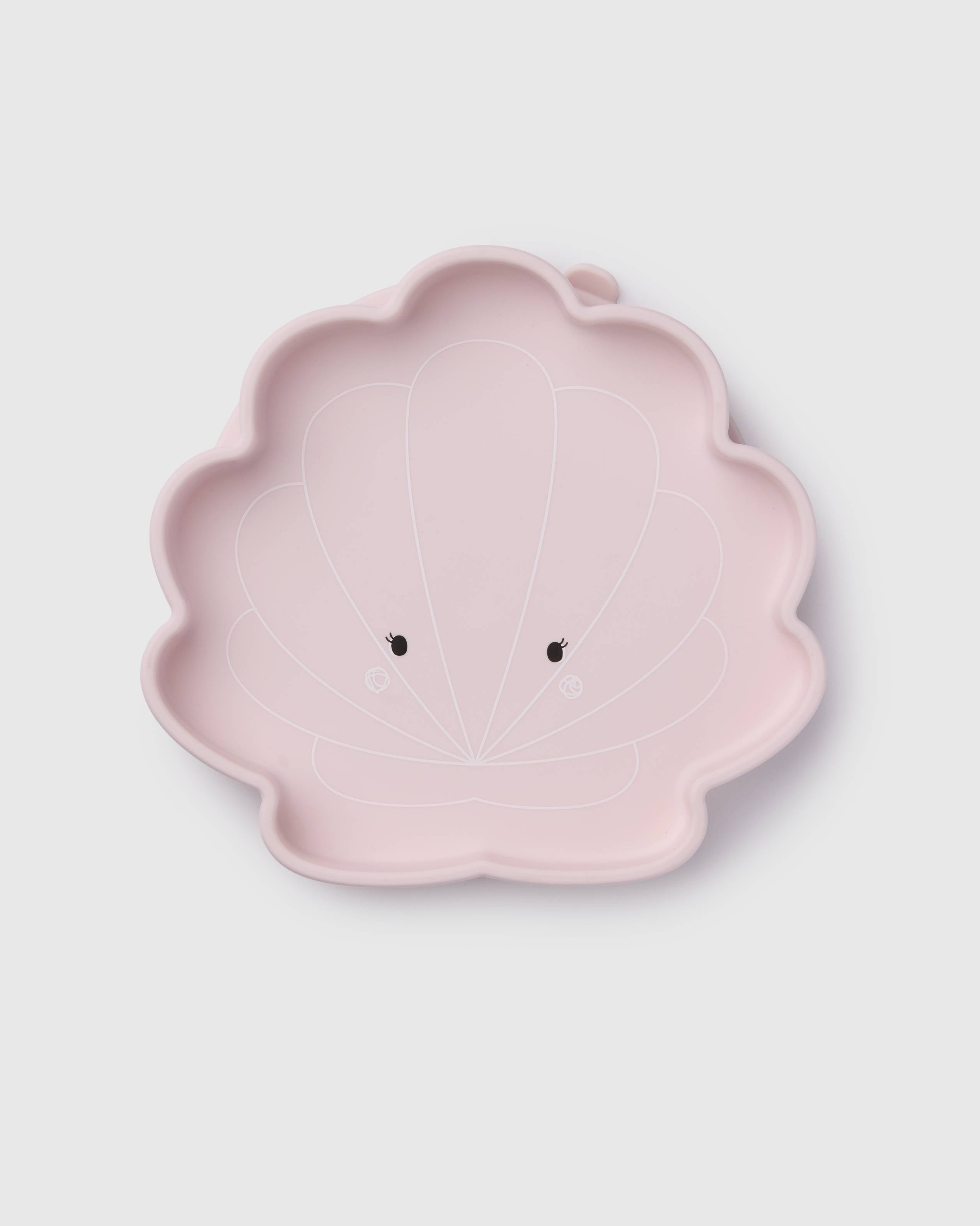 Loulou Lollipop Snack Plate in Skylar Shell — front view on white background