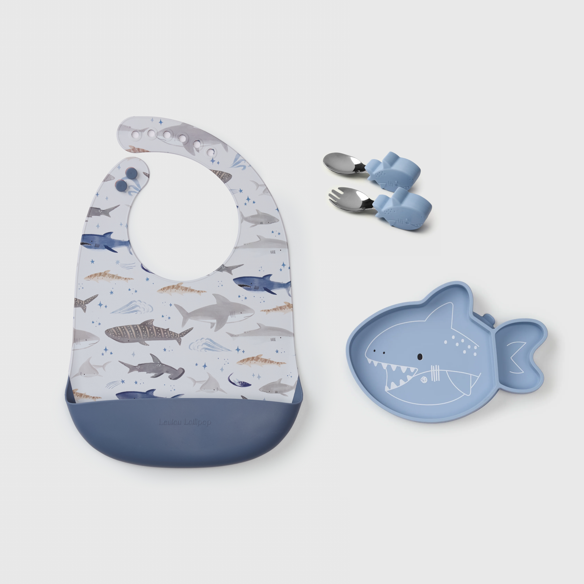 Baby Learning & Feeding Bundle - Smiley Sharks