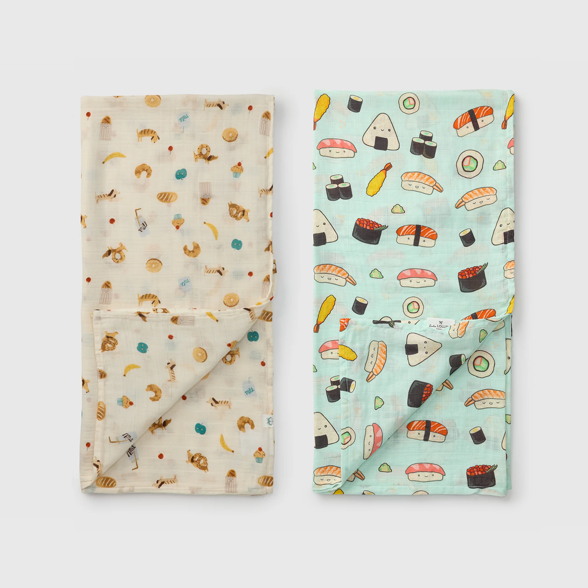 Swaddle Bundle - French Breakfast & Sushi