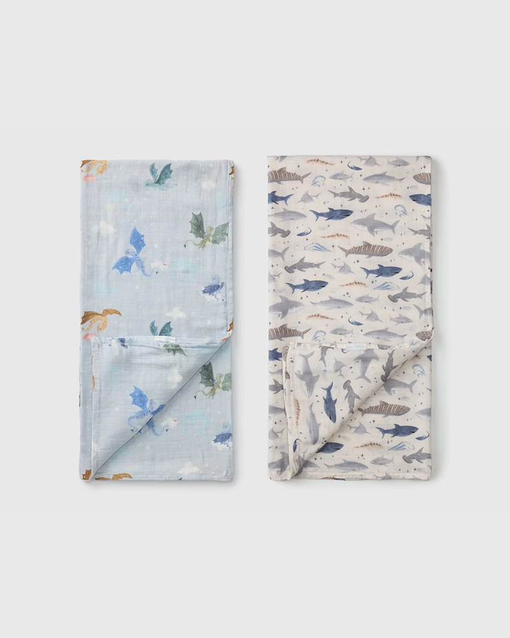 Swaddle Bundle - Dragons vs Sharks