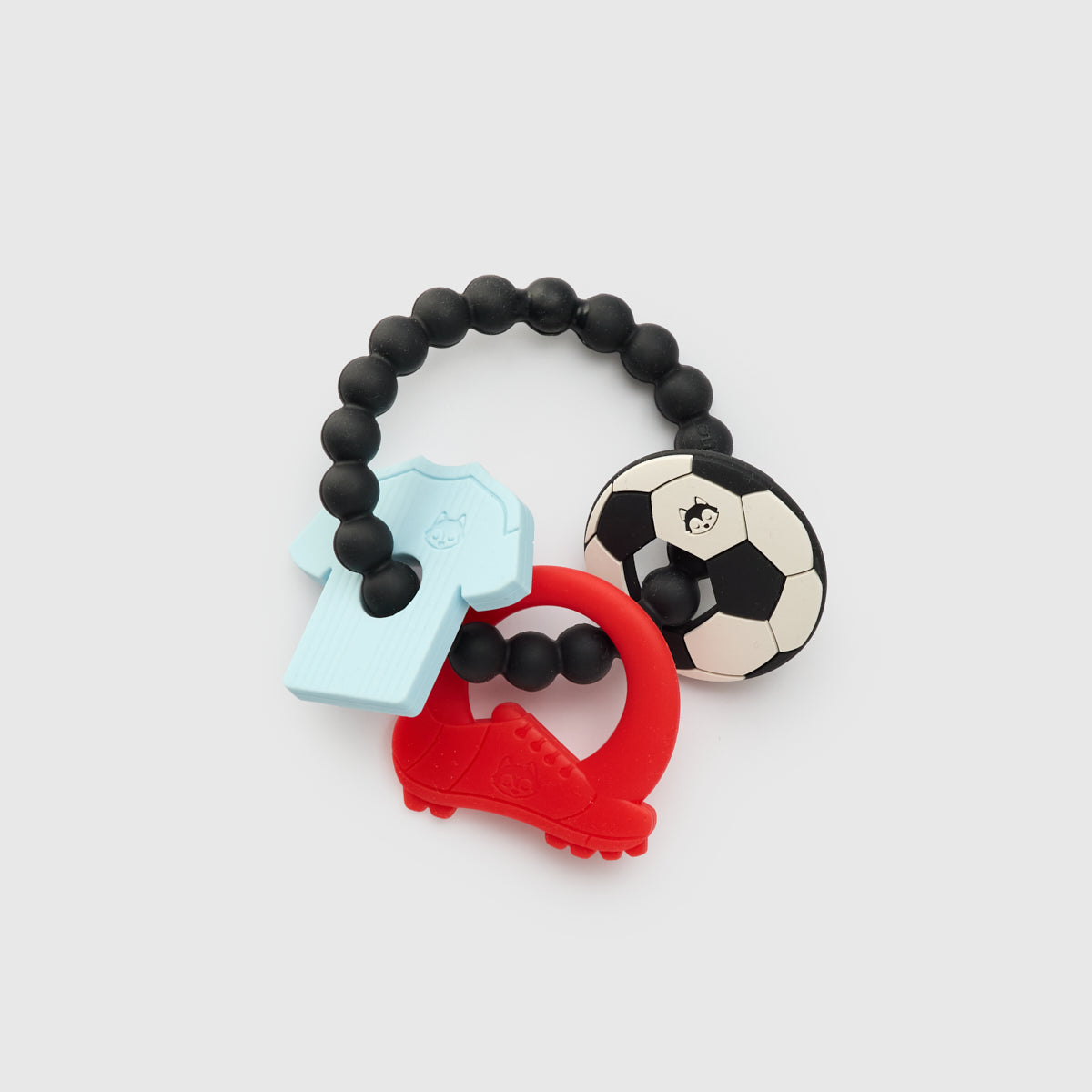 Loulou Lollipop Teething Charms in Skylar Shell — front view on white background