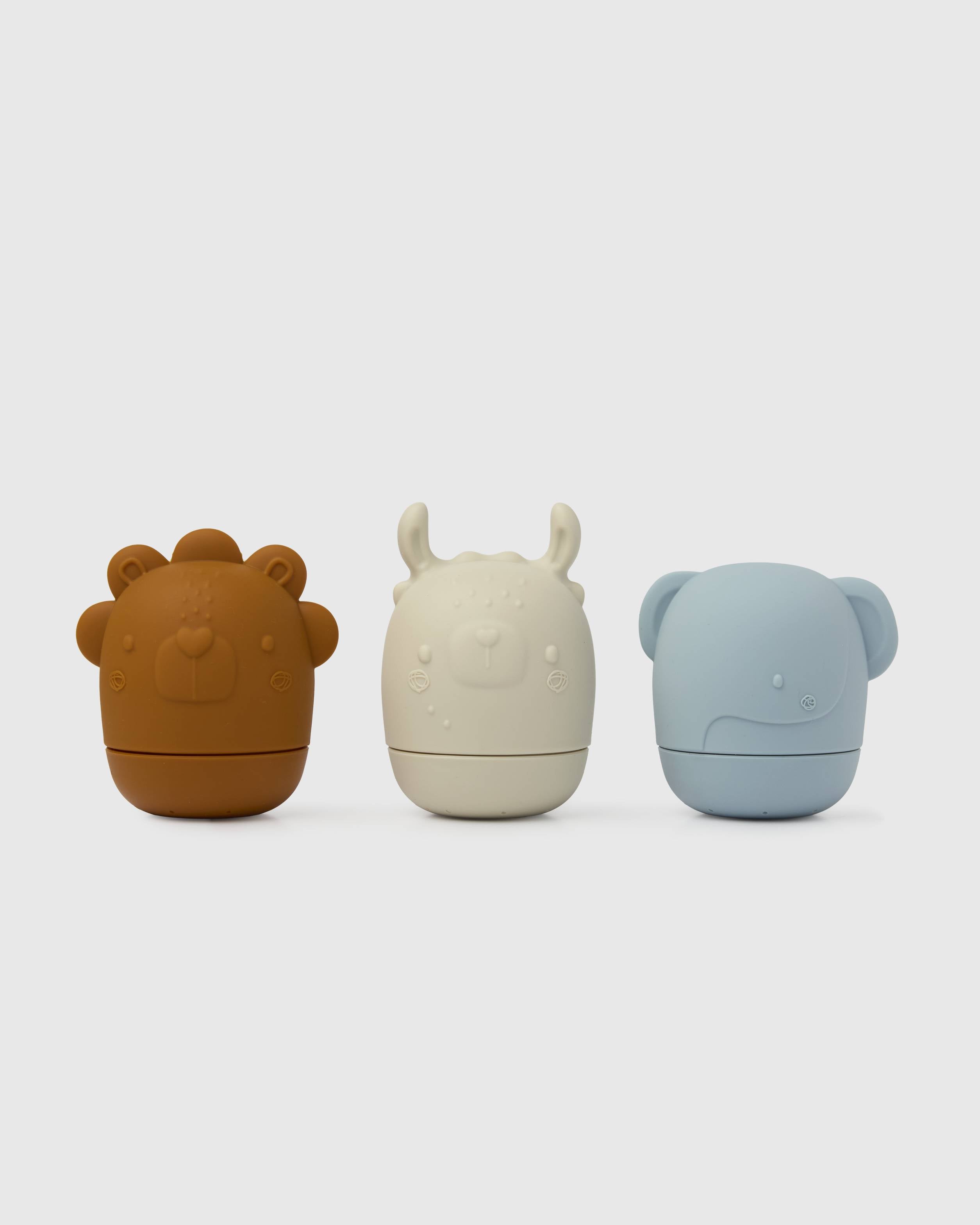 Loulou Lollipop Bath Toy Set in Blue — front view on white background