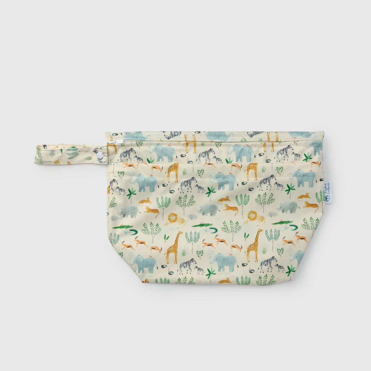 Loulou Lollipop Wet Dry Bag in Safari Jungle — front view on white background