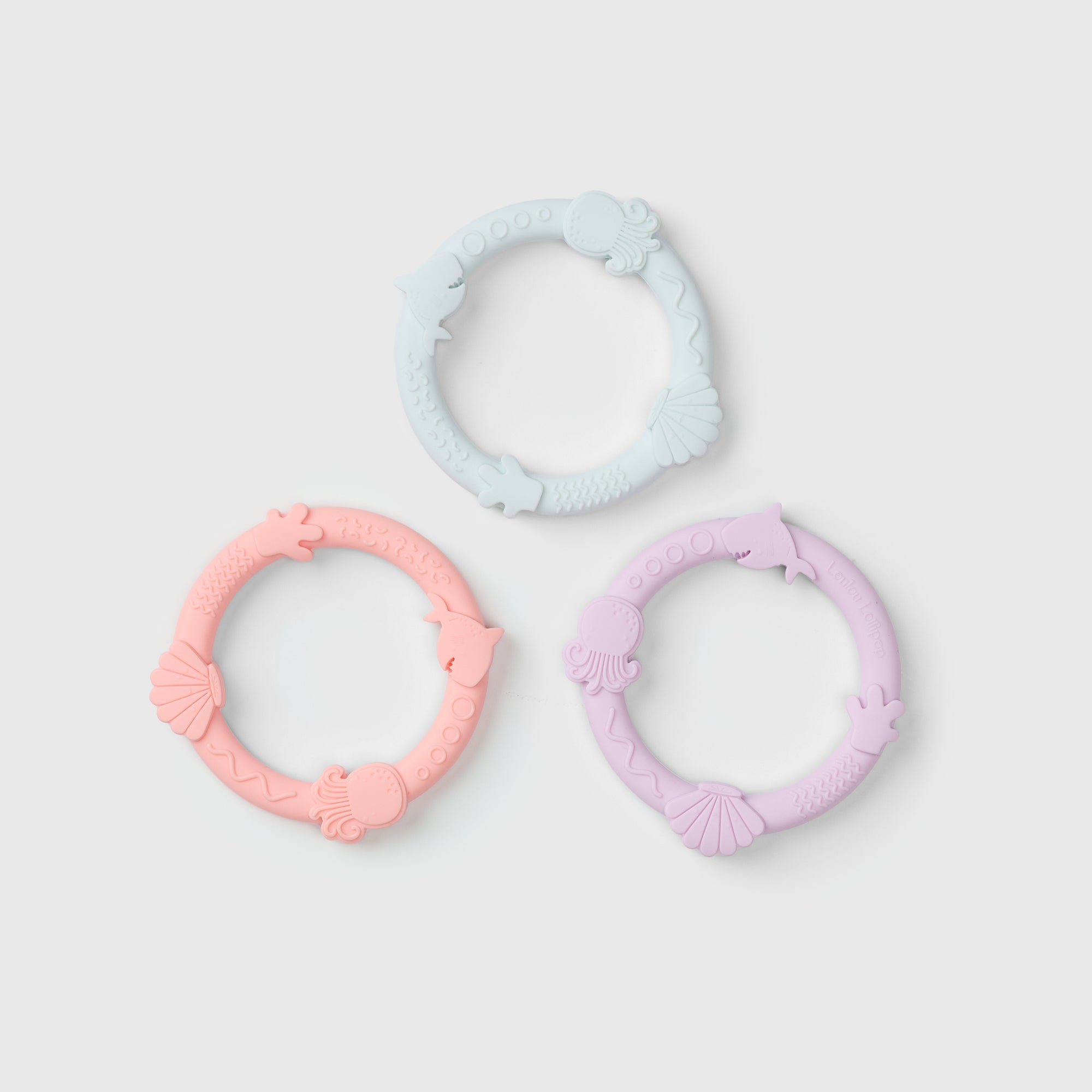 Wild Teether Ring Set - Shell Pink