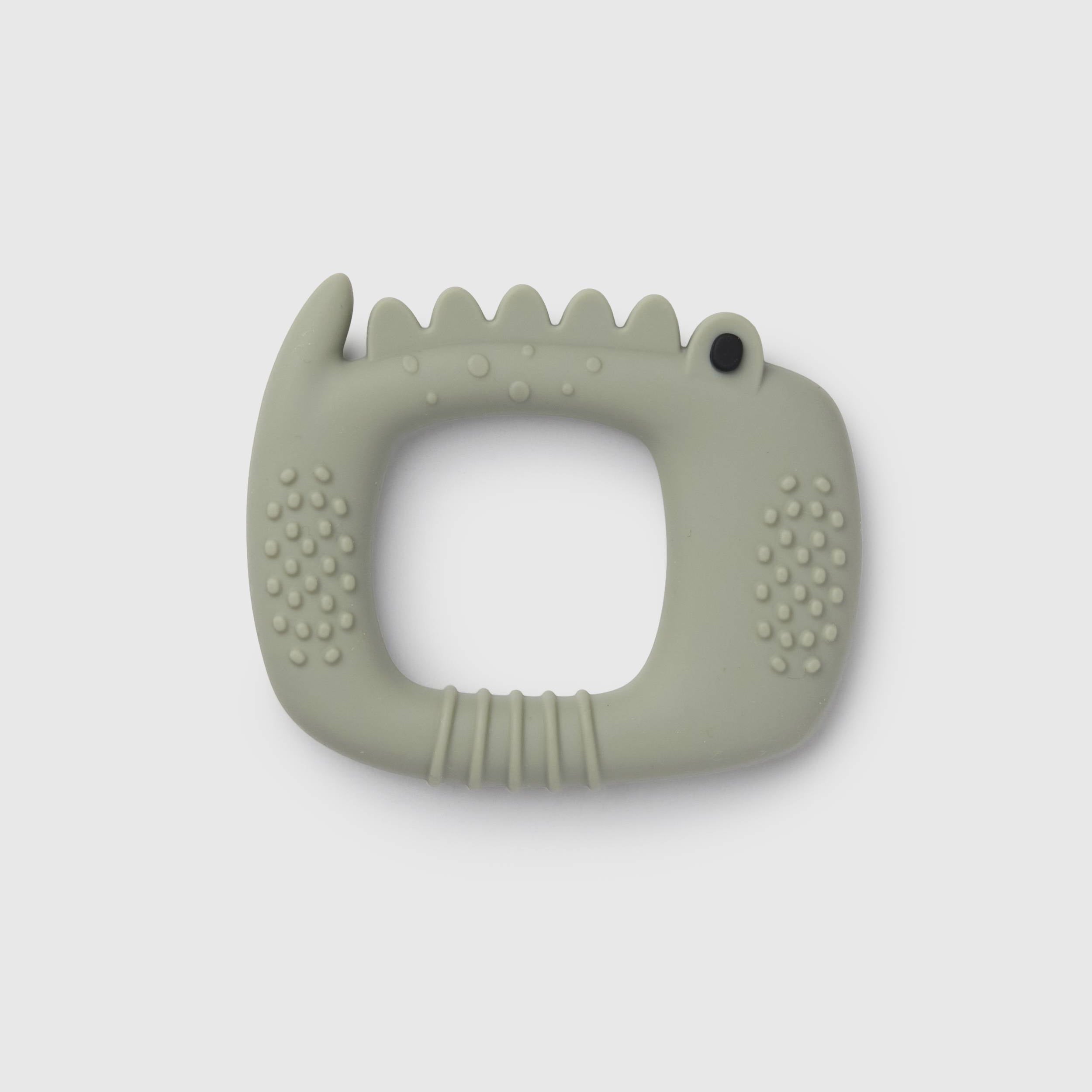 Loulou Lollipop FDA-compliant food-grade silicone teether Aly Alligator — front view on white background