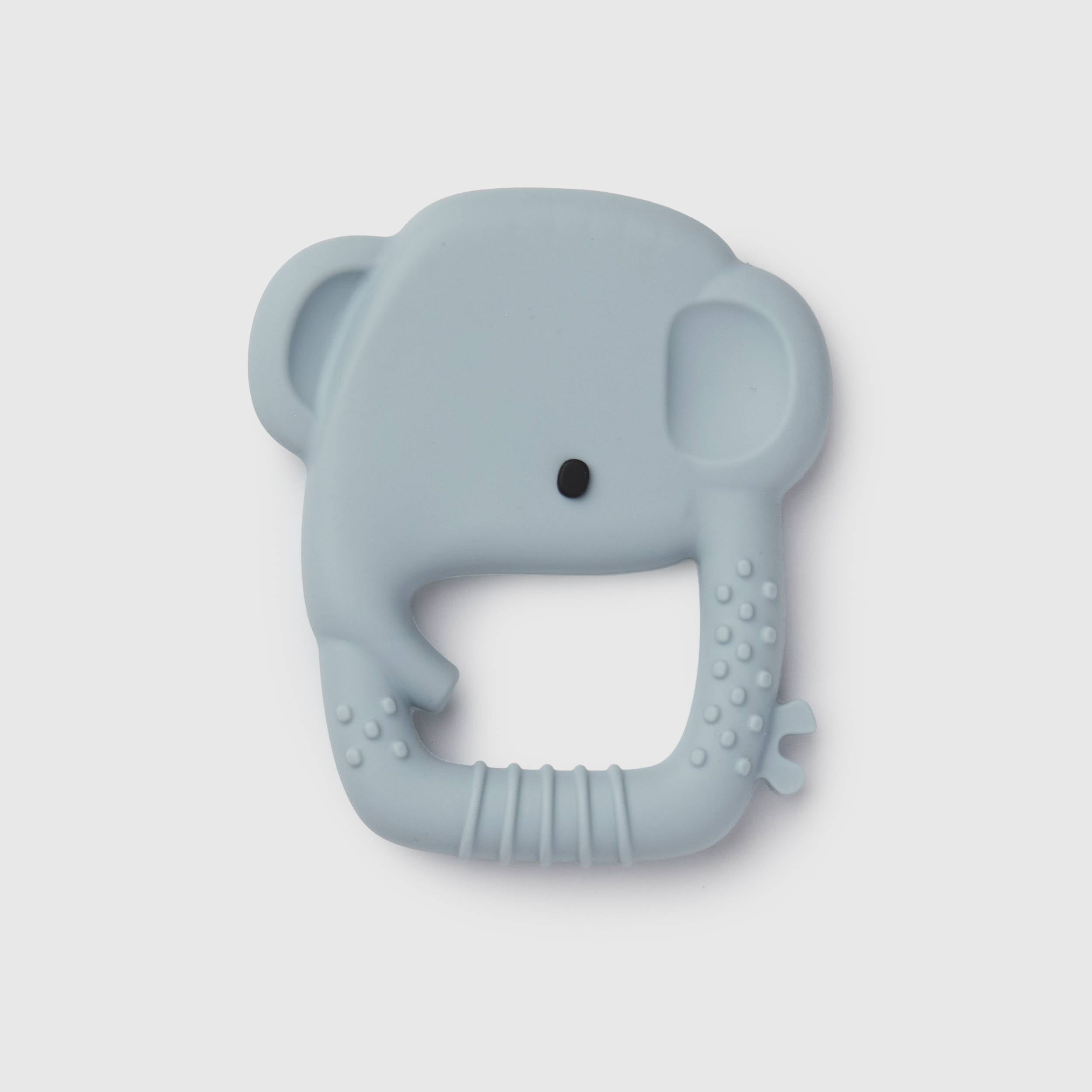 Loulou Lollipop FDA-compliant food-grade silicone teether Eddie Elephant— front view on white background