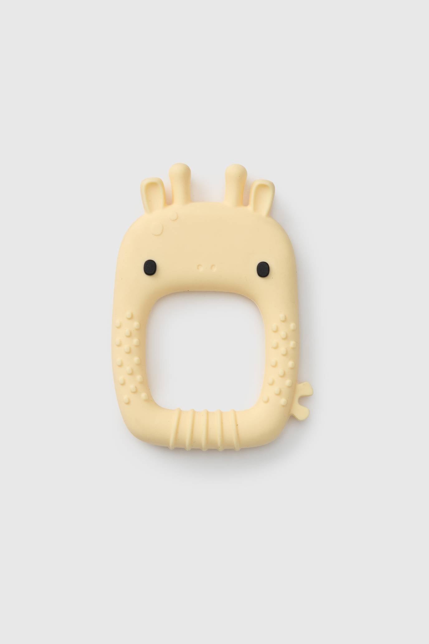 Loulou Lollipop FDA-compliant food-grade silicone teether Gerry Giraffe — front view on white background