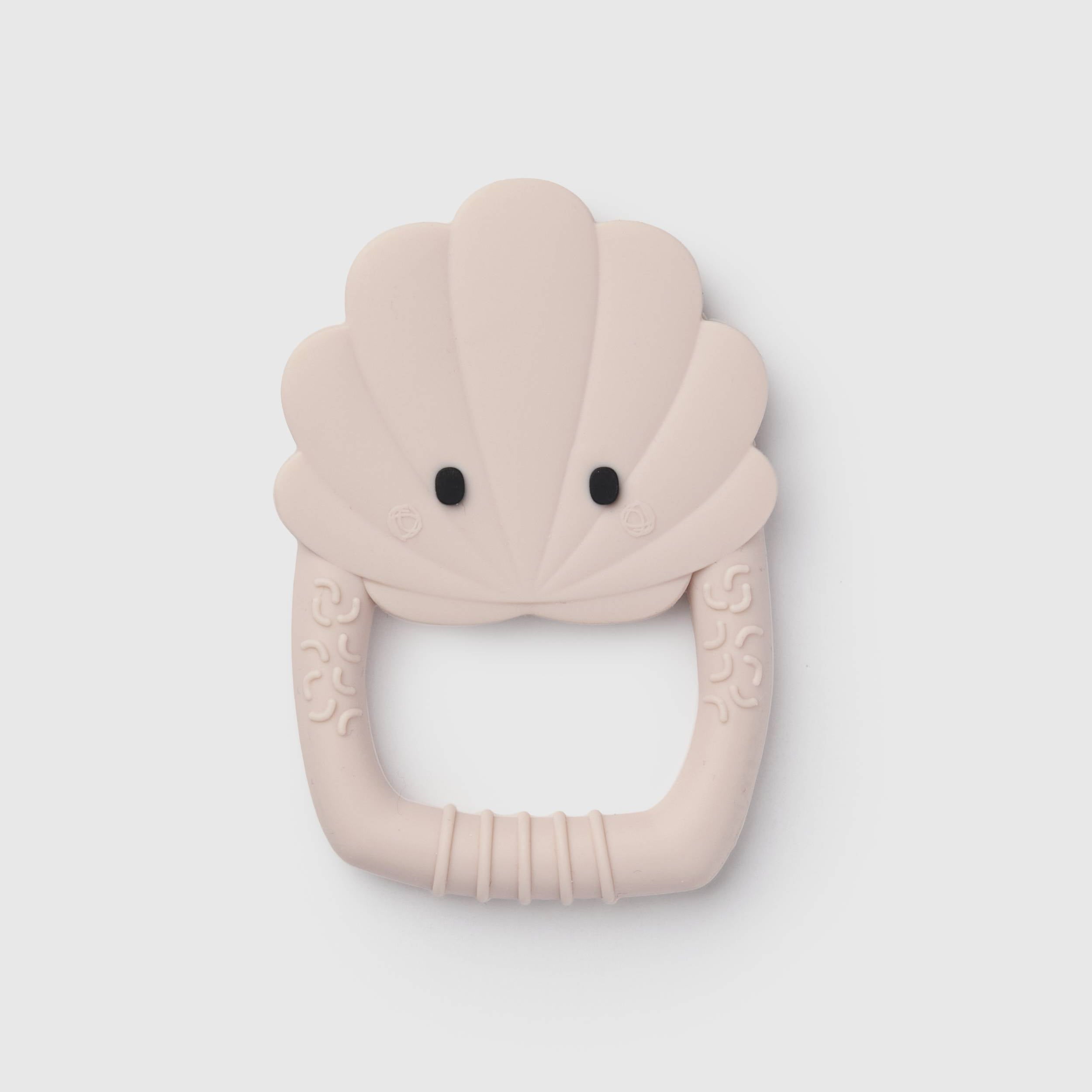 Loulou Lollipop FDA-compliant food-grade silicone teether Skylar Shell — front view on white background