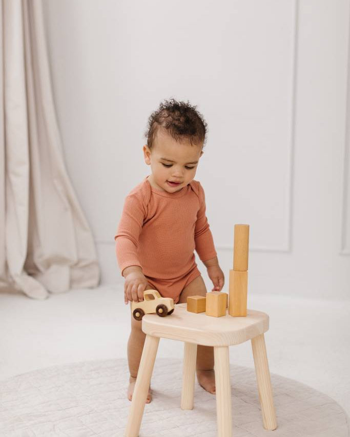 2 gaufrée à manches longues - Sienne - %variable1