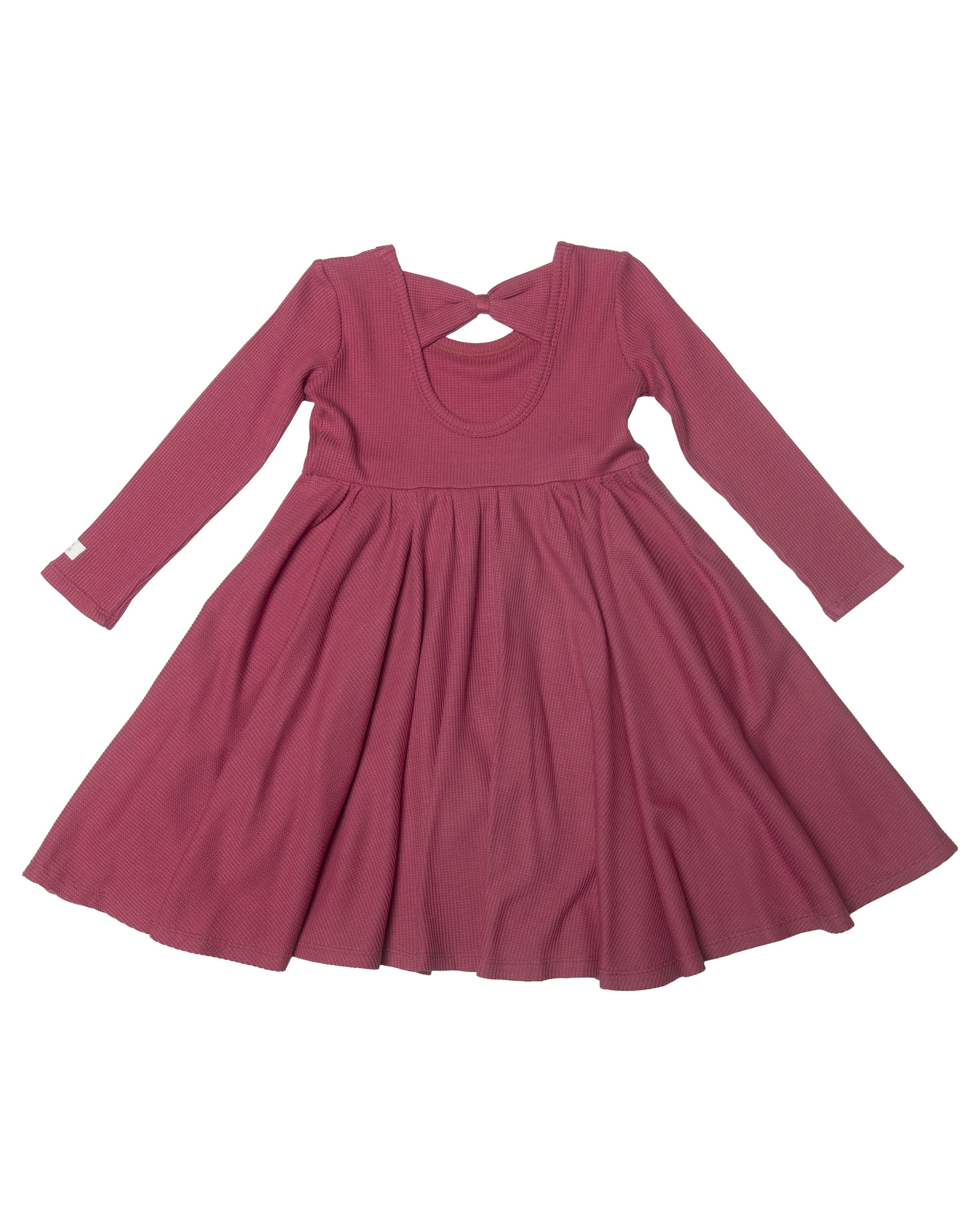 Robe chandail à manches longues gaufrées-Mauvewood-3