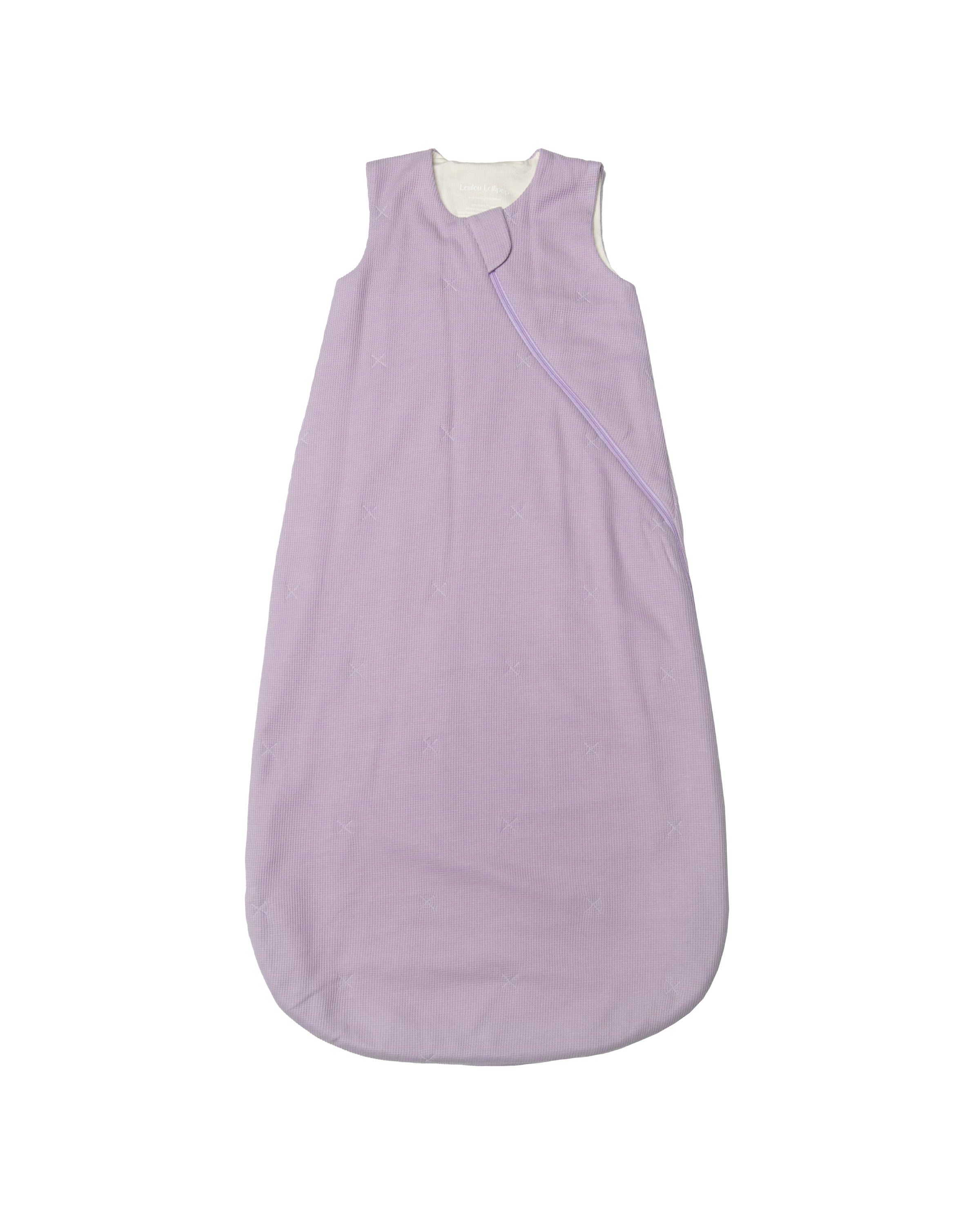 Loulou Lollipop TENCEL 1.0 TOG baby sleep bag in Lavender — front view on white background