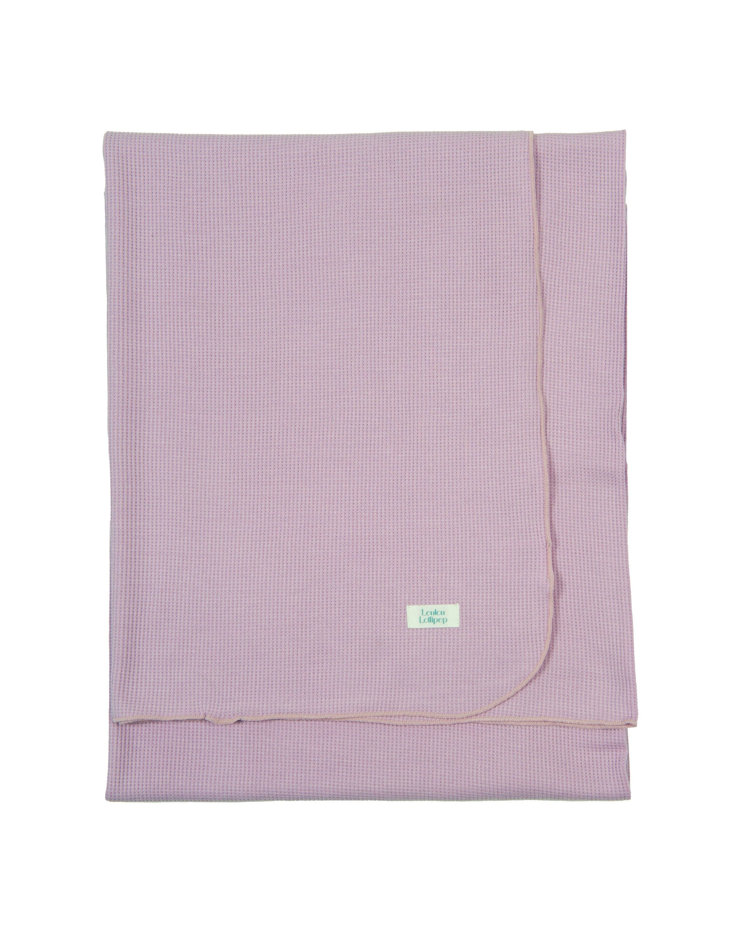 Couverture gaufrée en tricot extensible-Lavande-1