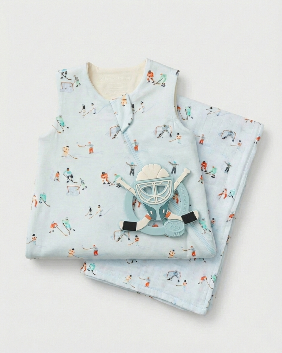 Loulou Lollipop Winter Sports Newborn Bundle in Ice Hockey — front view on white background