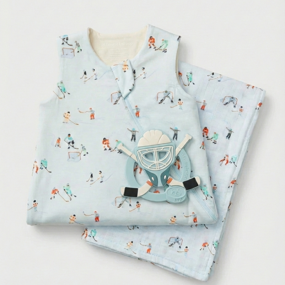 Loulou Lollipop Winter Sports Newborn Bundle in Ice Hockey — front view on white background