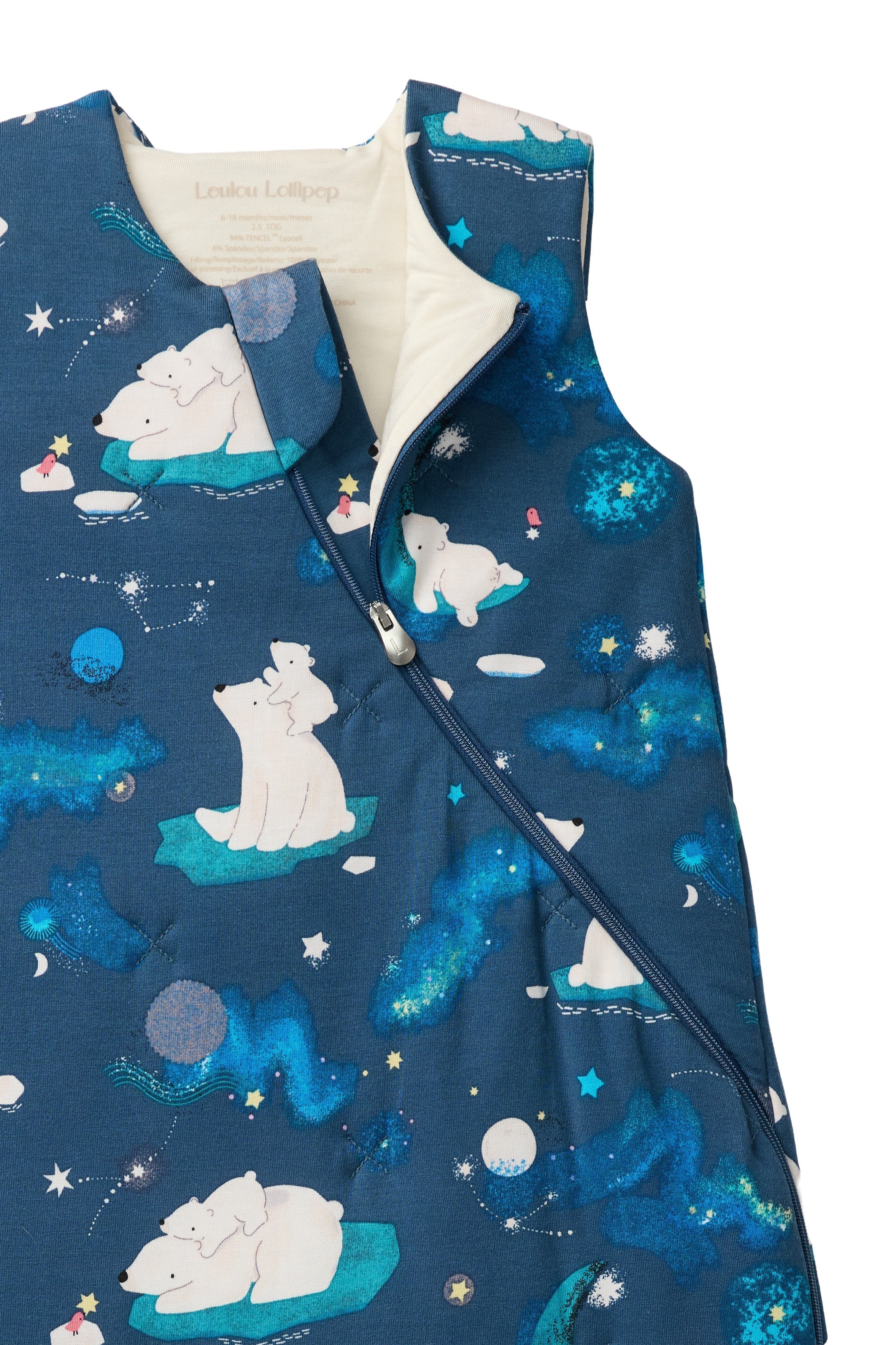 Loulou Lollipop Stargazing Bears TENCEL™ Baby Sleep Bag
