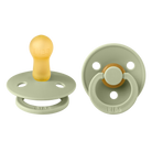 BIBS Pacifier Original - 2-pack in Sage Green - Front View on White Background